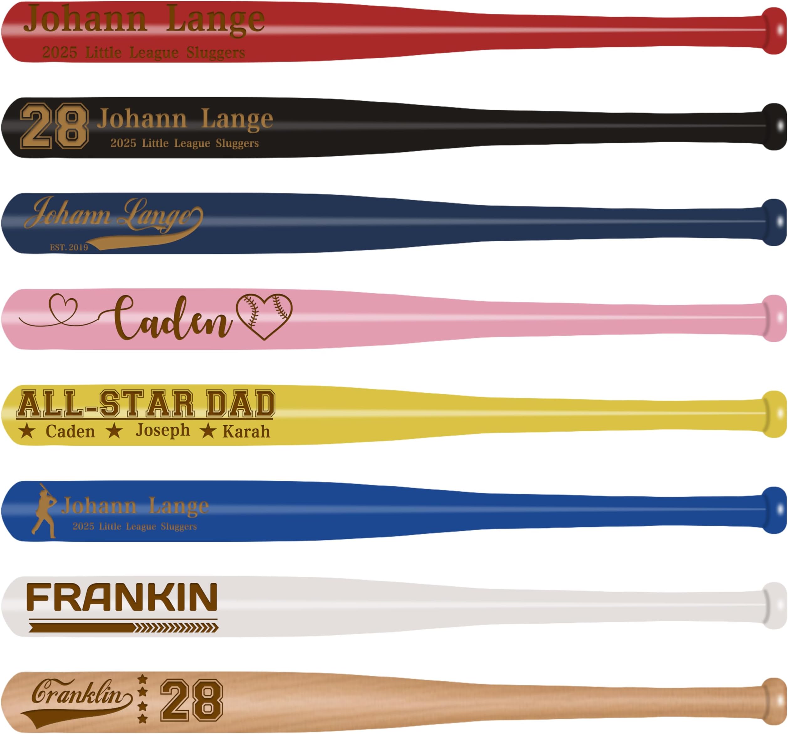 Custom Mini Baseball Bats Personalized Baseball Bat Wood 18 inch Perfect for Training Games and Souvenirs Gift