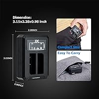 Vista 8 de Cargador de batería dual USB para Fujifilm NP-95 FinePix X100 X100S X-S1 X30 X100T FinePix Real 3D W1 FinePix F31fd FinePix F30 y Ricoh DB-90 GXR