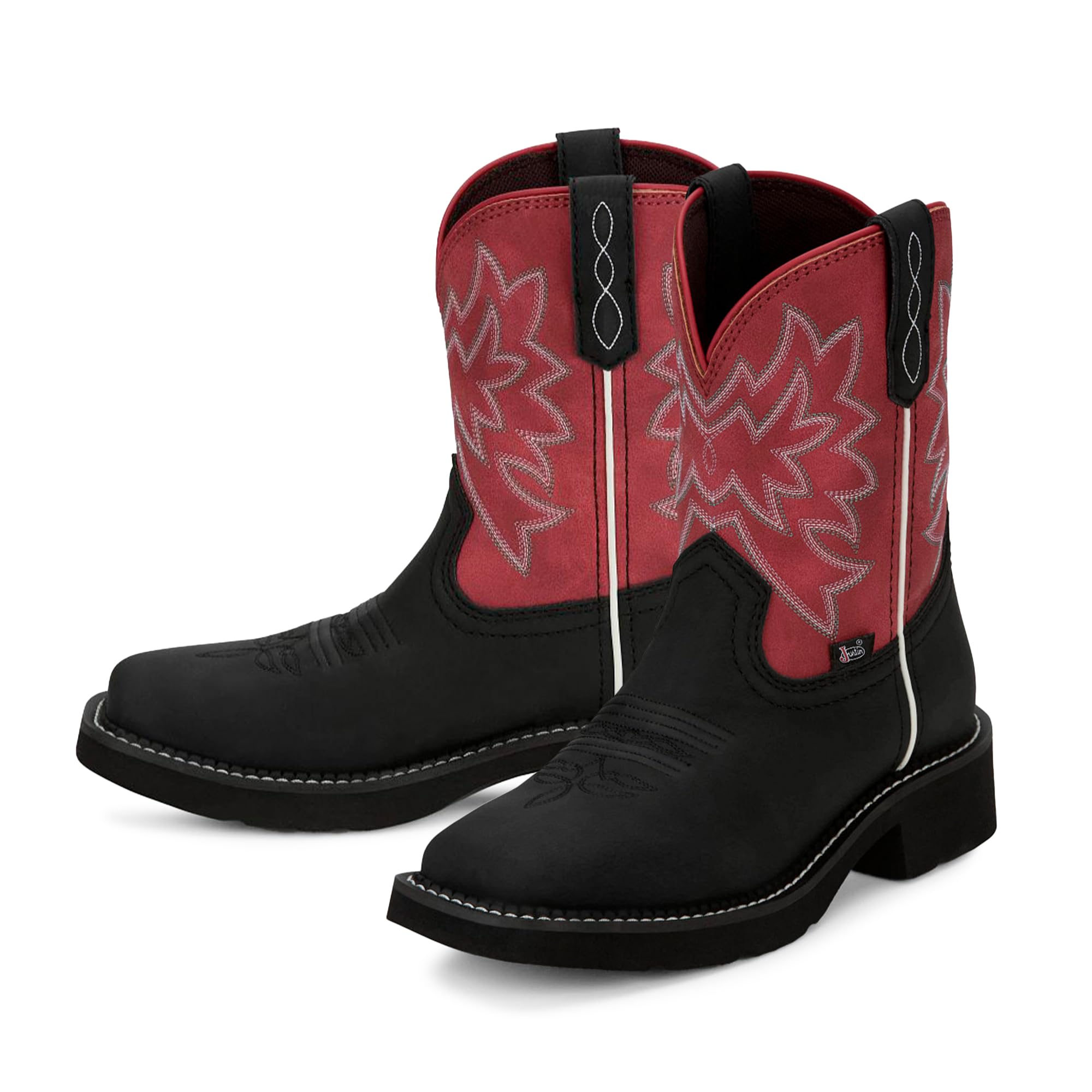 Justin Sunny 8” Cowboy Boots for Women - Gypsy Collection - Leather Women’s Cowgirl Boots with Comfort Cushion Footbed and Non Slip Rubber Outsole