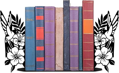 Miniatura 9 de Extremos decorativos para libros, ENCIMART Book Ends, bonitos sujetalibros de gato, sujetalibros de metal, soportes para libros para estantes,