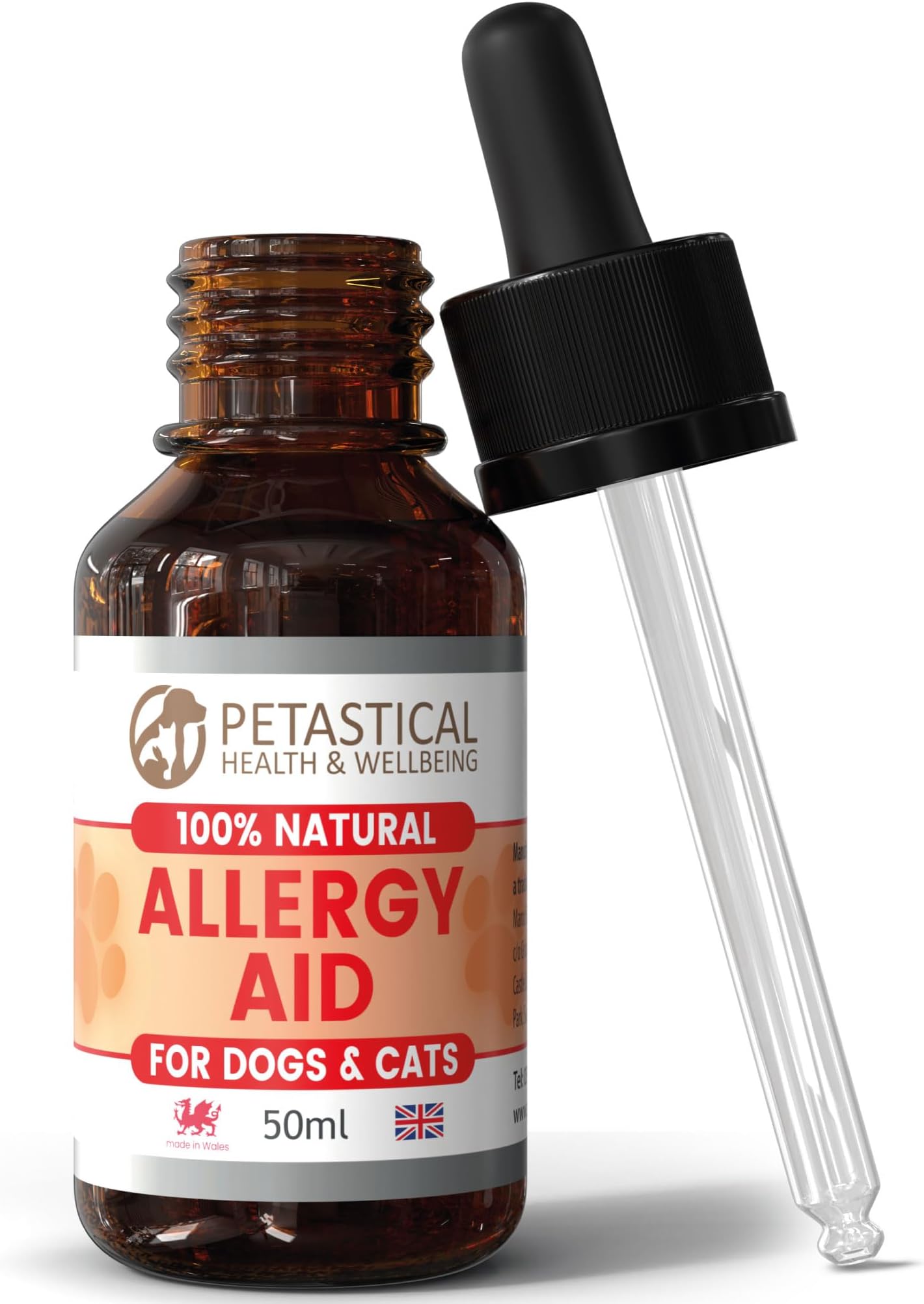 Petastical Allergy Aid for Dogs, Antihistamine for Cats, Allergy Relief, Anti Itch, Itchy Skin
