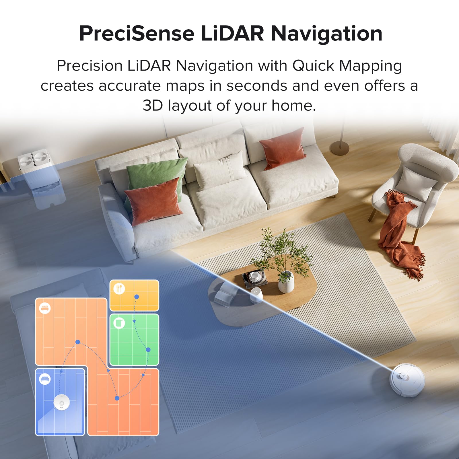 roborock Q Revo Robot Vacuum and Mop, Auto-Drying, Auto Mop Washing, Dual Spinning Mops, Auto Mop Lifting, Self-Refilling, Self-Emptying, Reactive Tech Obstacle Avoidance, 5500Pa Suction, White