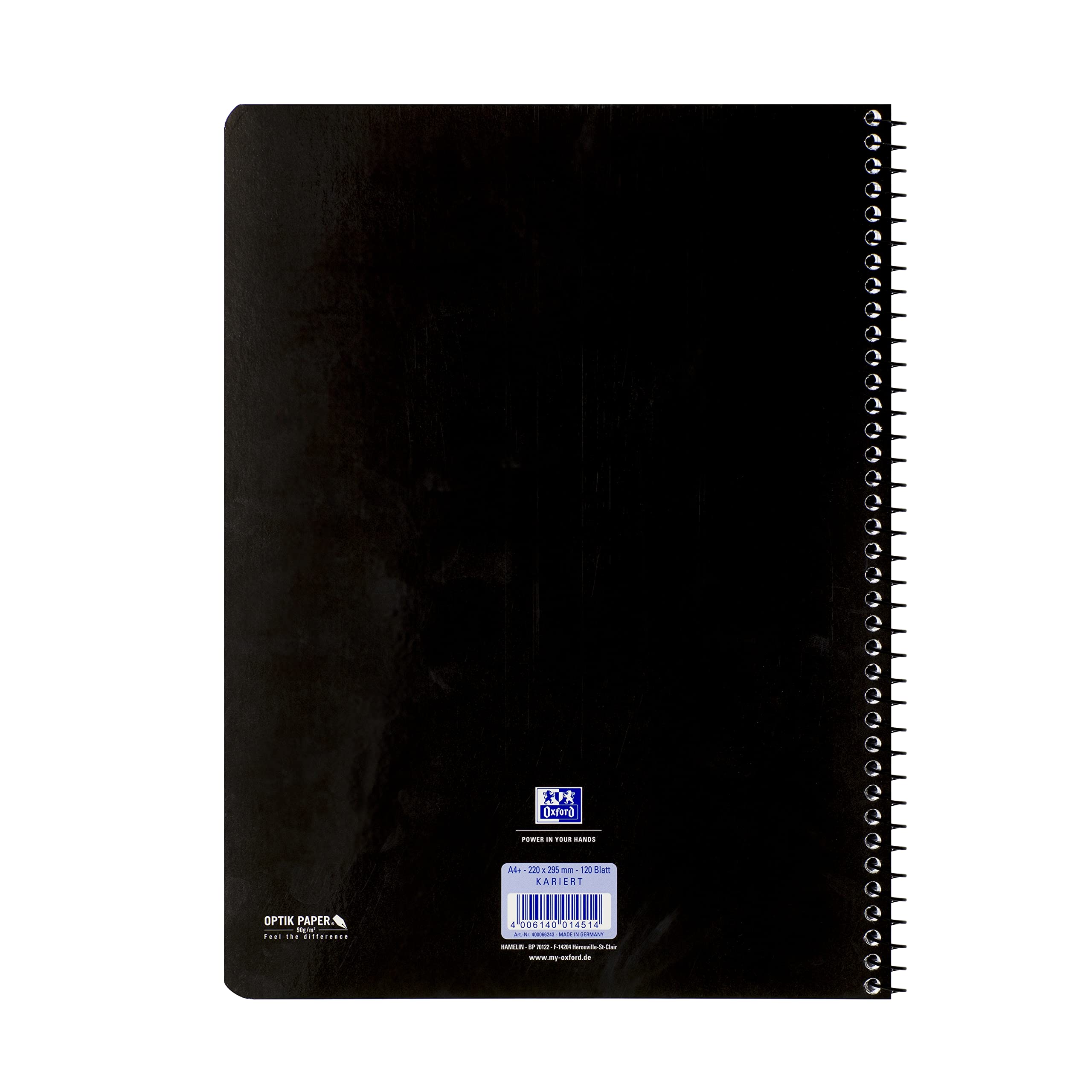 Oxford 400066243 Lot de 5 blocs de 120 pages quadrillées avec marge double