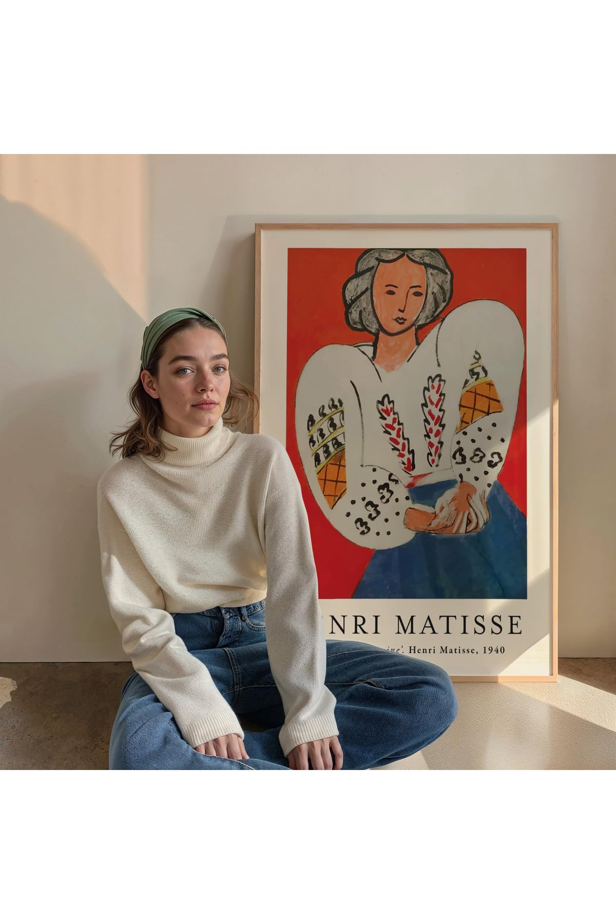 Fark Tanıtım Matisse Çerçevesiz Poster, Modern Dekoratif Çerçevesiz Poster, Tablo, Matisse-4, 30 x 40