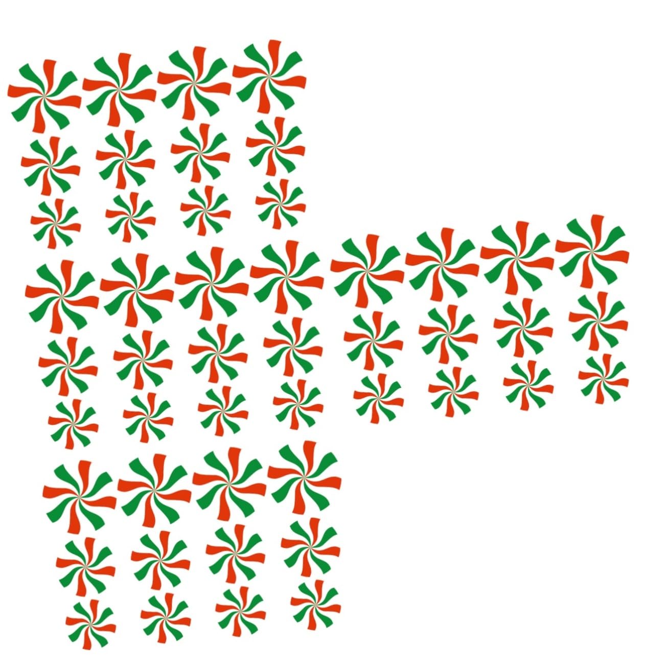 Alipis 48 Pièces Autocollants de bonbons de Noël décalque de mur de fête autocollants de sol décoration fenêtre noel decoration noel vitre etiquette autocollante sticker mural bonbon PVC