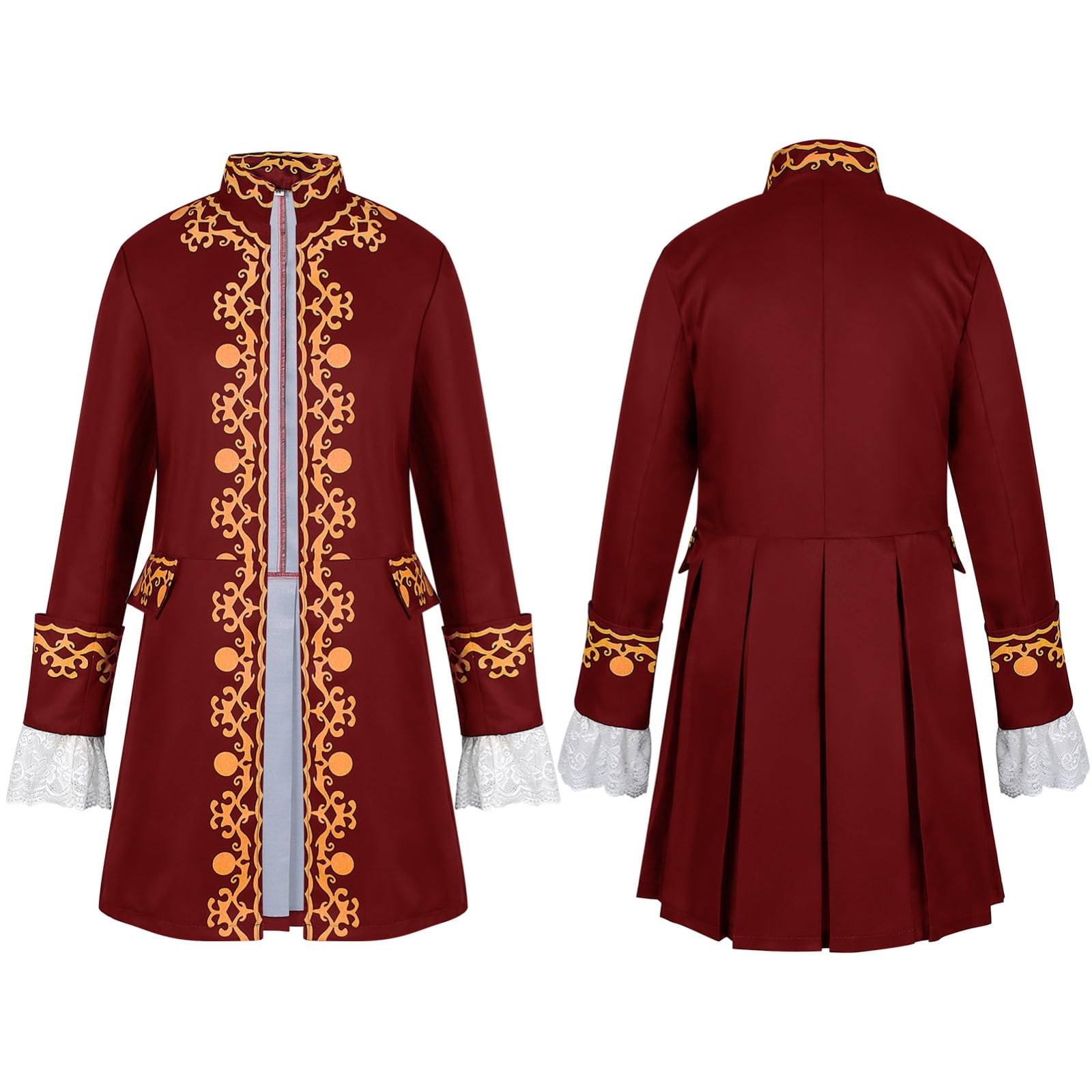 Generisch Steampunk - Giacca gotica, da uomo, per cosplay, per smoking, stile retrò, stile vittoriano, abito lungo in uniforme oversize