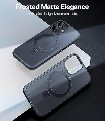 Vista 66 de TORRAS Funda magnética Ostand para iPhone 14 Pro Max [prueba de caídas de grado militar y compatible con MagSafe y soporte integrado] translúcida D