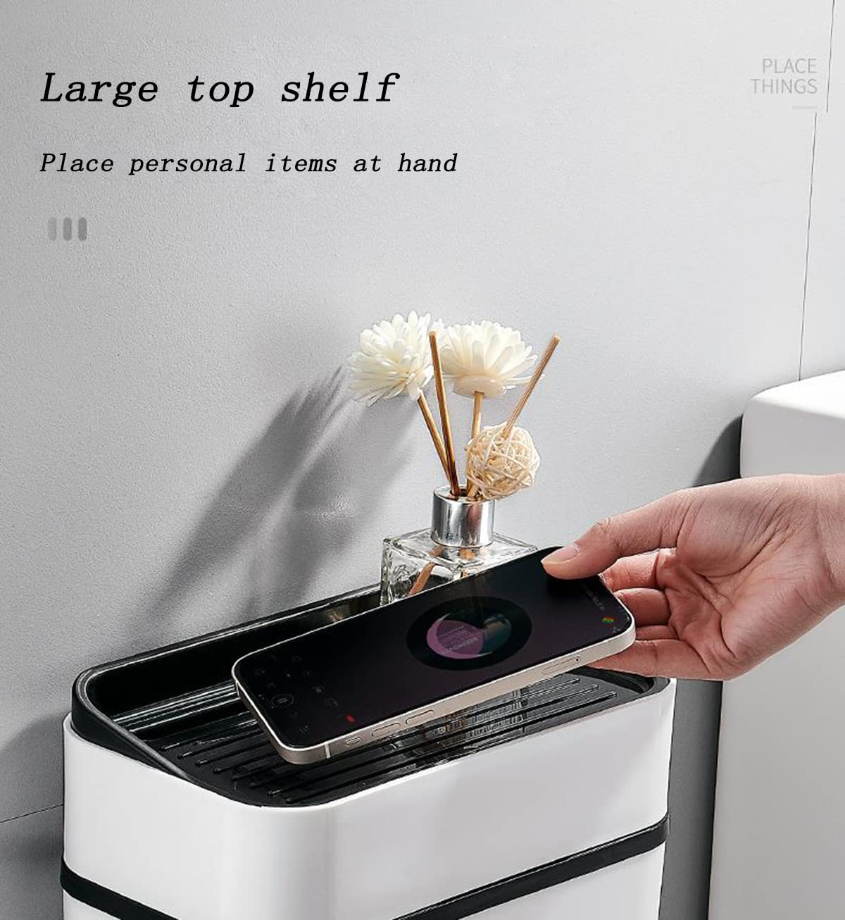 Portarrollos de Papel higiénico Adhesivo con cajón de Almacenamiento Caja de pañuelos de baño Soporte de Papel higiénico para Ducha montado en la Pared Portarrollos de Papel higiénico