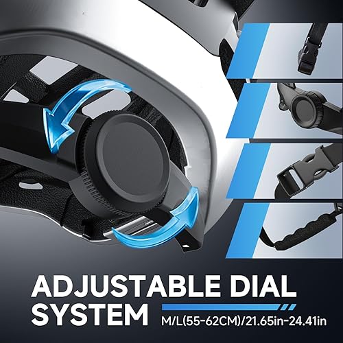 Miniatura 6 de ASIEVIE Casco de ciclismo inteligente para bicicleta con auricular Bluetooth, faro + luz trasera, señales de giro de advertencia - para bicicletas