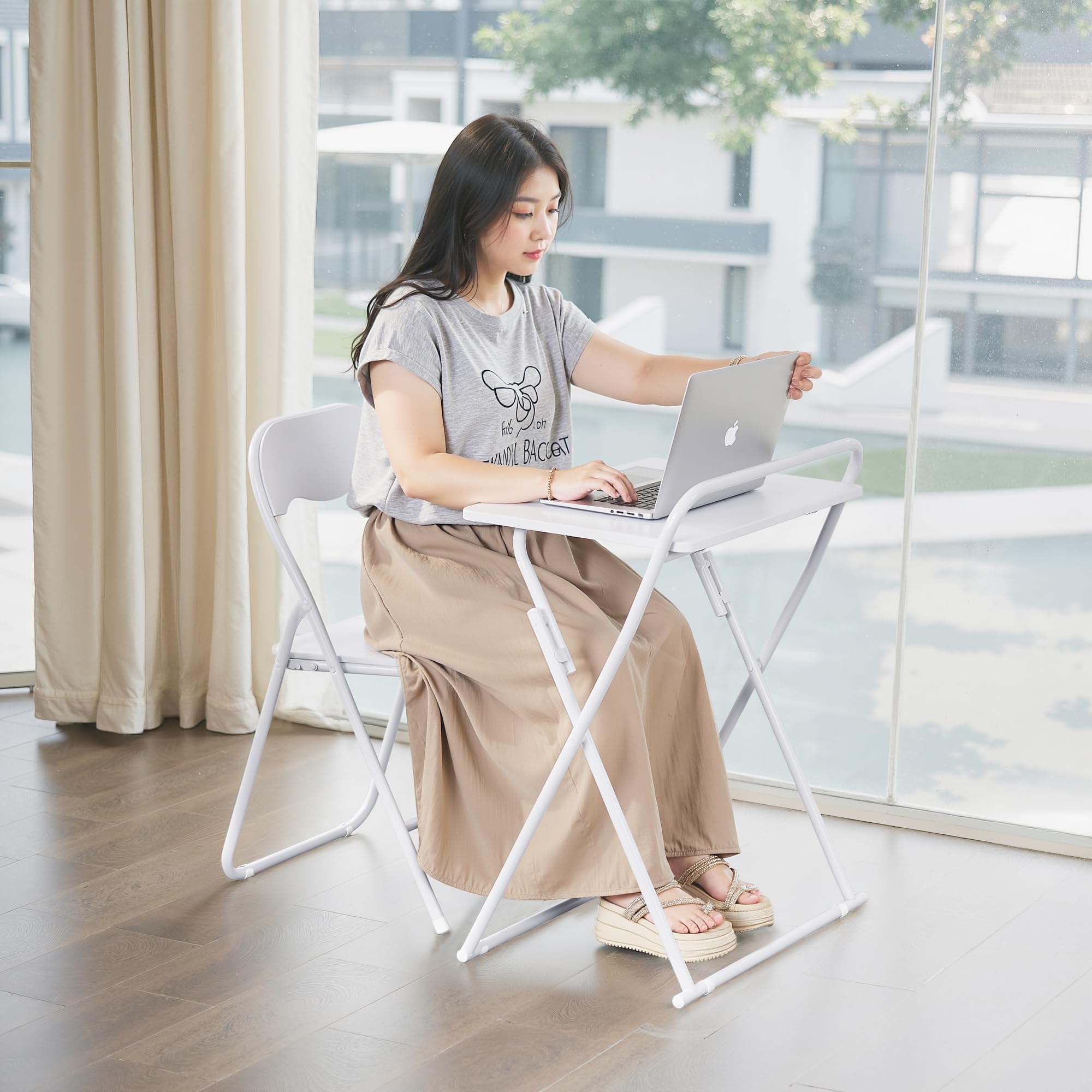 折りたたみテーブルとチェアセット 折りたたみテーブル&チェアセット ダイニングテーブル 約60×60