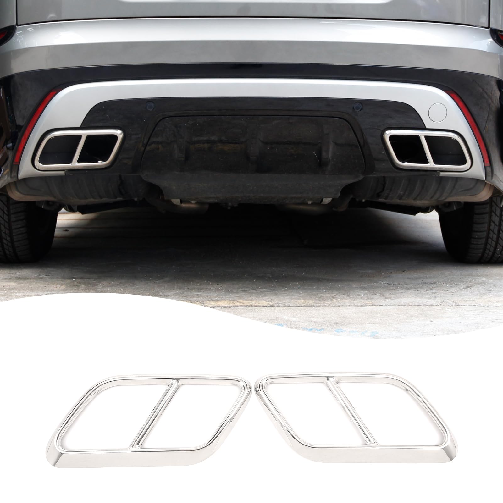 Cache-pot de pot d'échappement extérieur de voiture pour Land Rover Range Rover Velar 2017 2018 2019