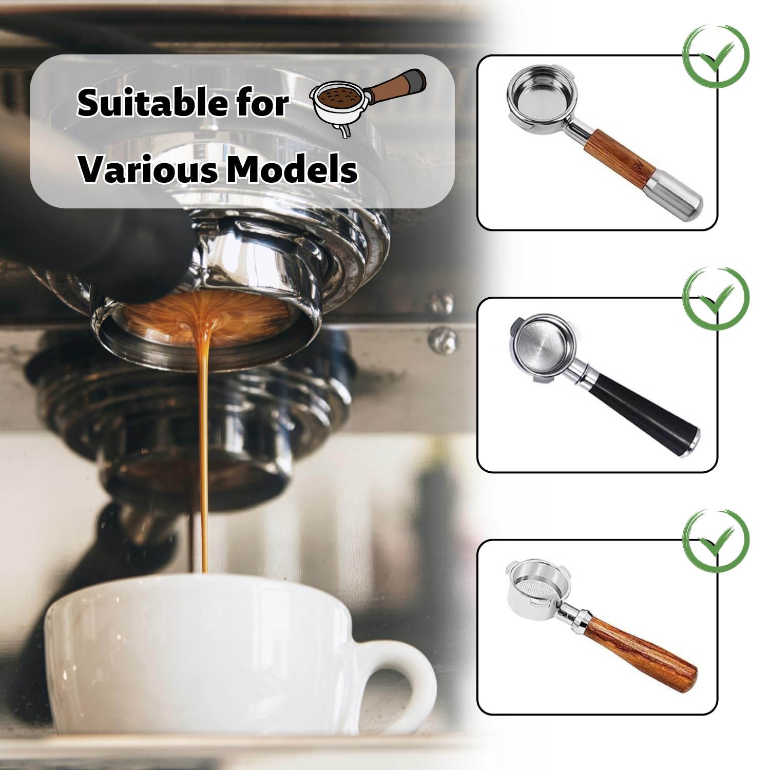 2 filtri da caffè riutilizzabili, 58 mm, in acciaio inox, filtro per