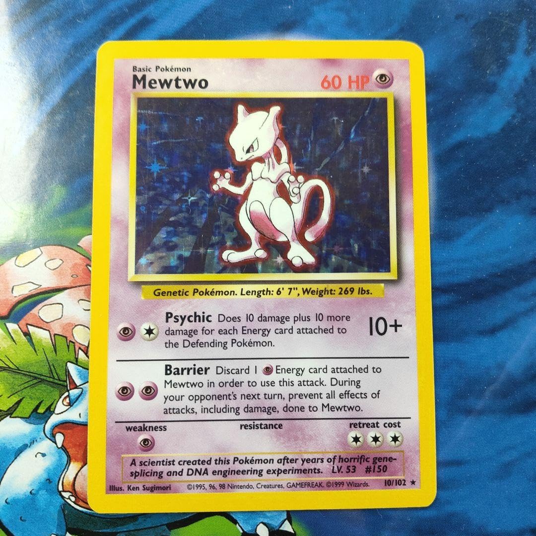 Amazon.co.jp: Mewtwo ミューツー 10 102 holo 旧裏 英語版 : おもちゃ