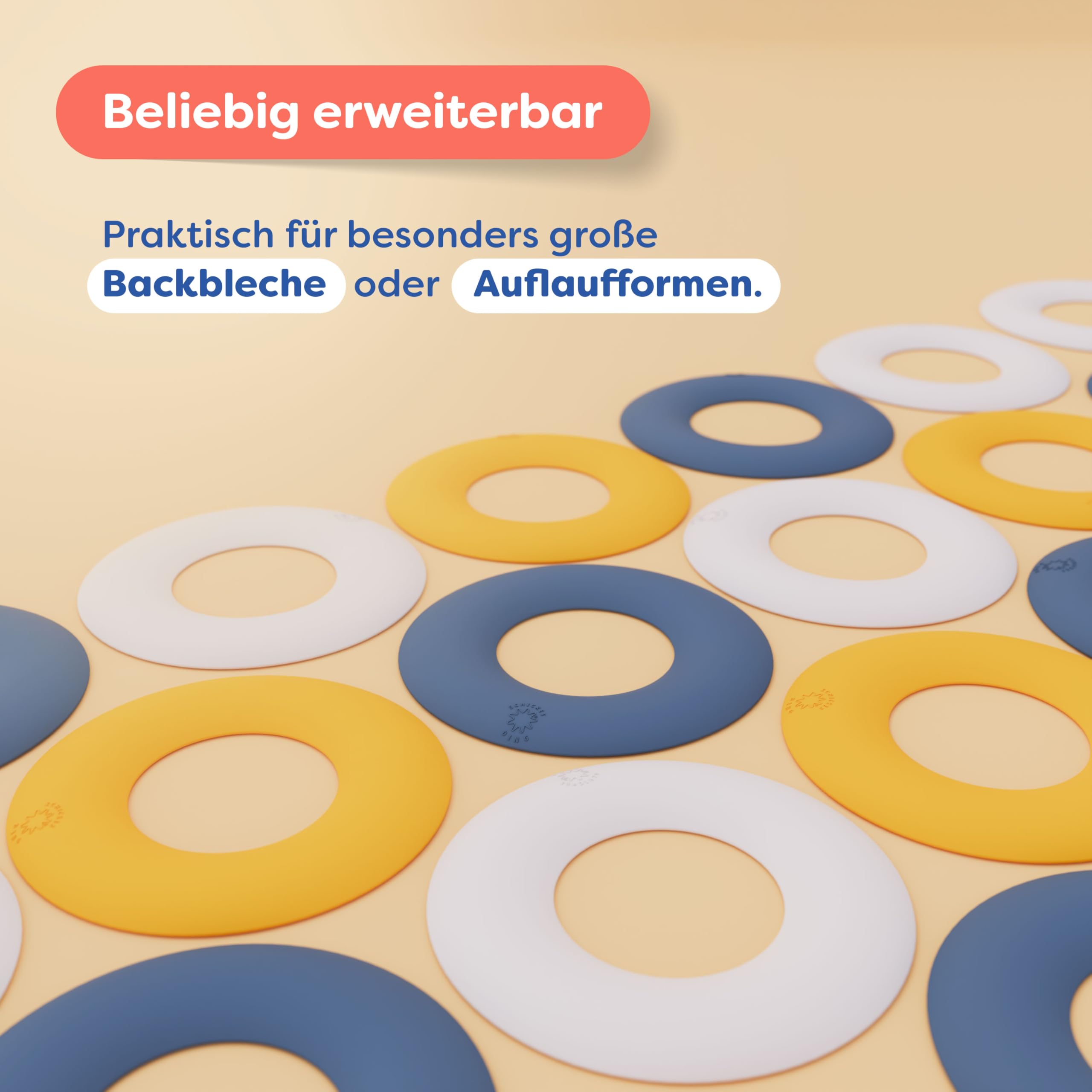 Silikon Untersetzer BPA frei, hitzebeständig bis 240 °C, Topf Untersetzer für Töpfe, Pfannen, Teekannen und Backbleche, rutschfest, spülmaschinenfest, Mova Donut (Graphite Grey, 3er-Set)