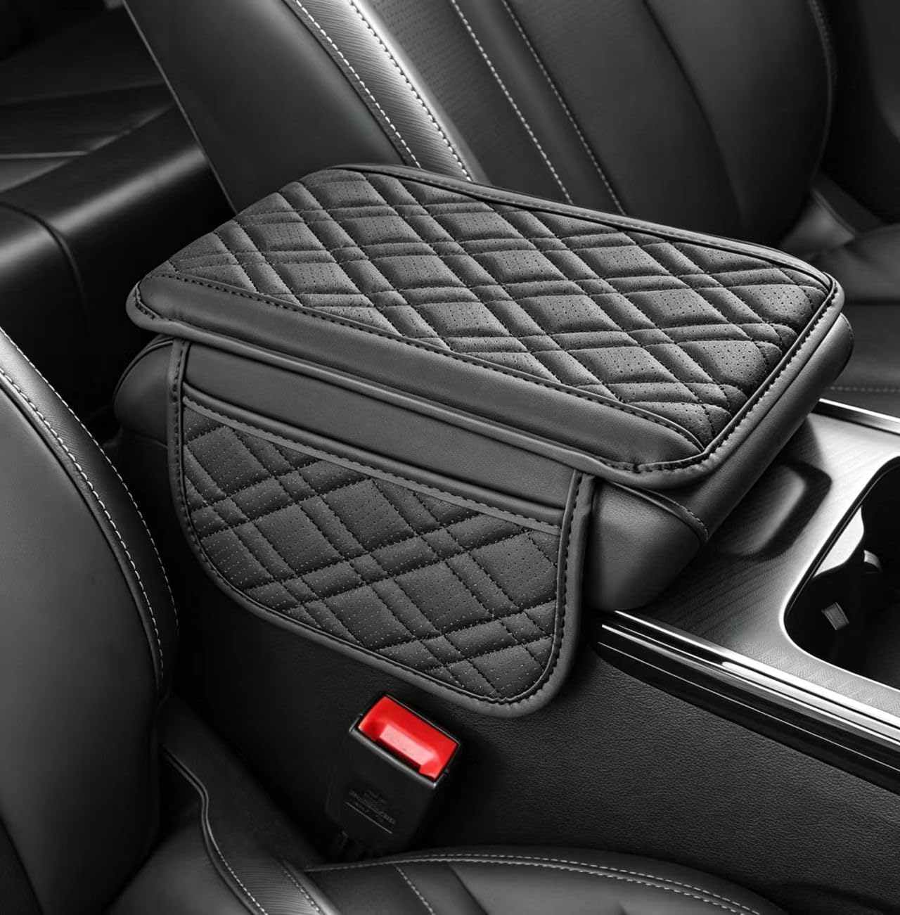 YDSTNiu Car Armrest Cover for Audi A3 8P FL SPORTBACK 2008-2013, Console Pad Protector Box Mat Armrest Guard Interior Trim Accessory Waterproof Scratch Proof