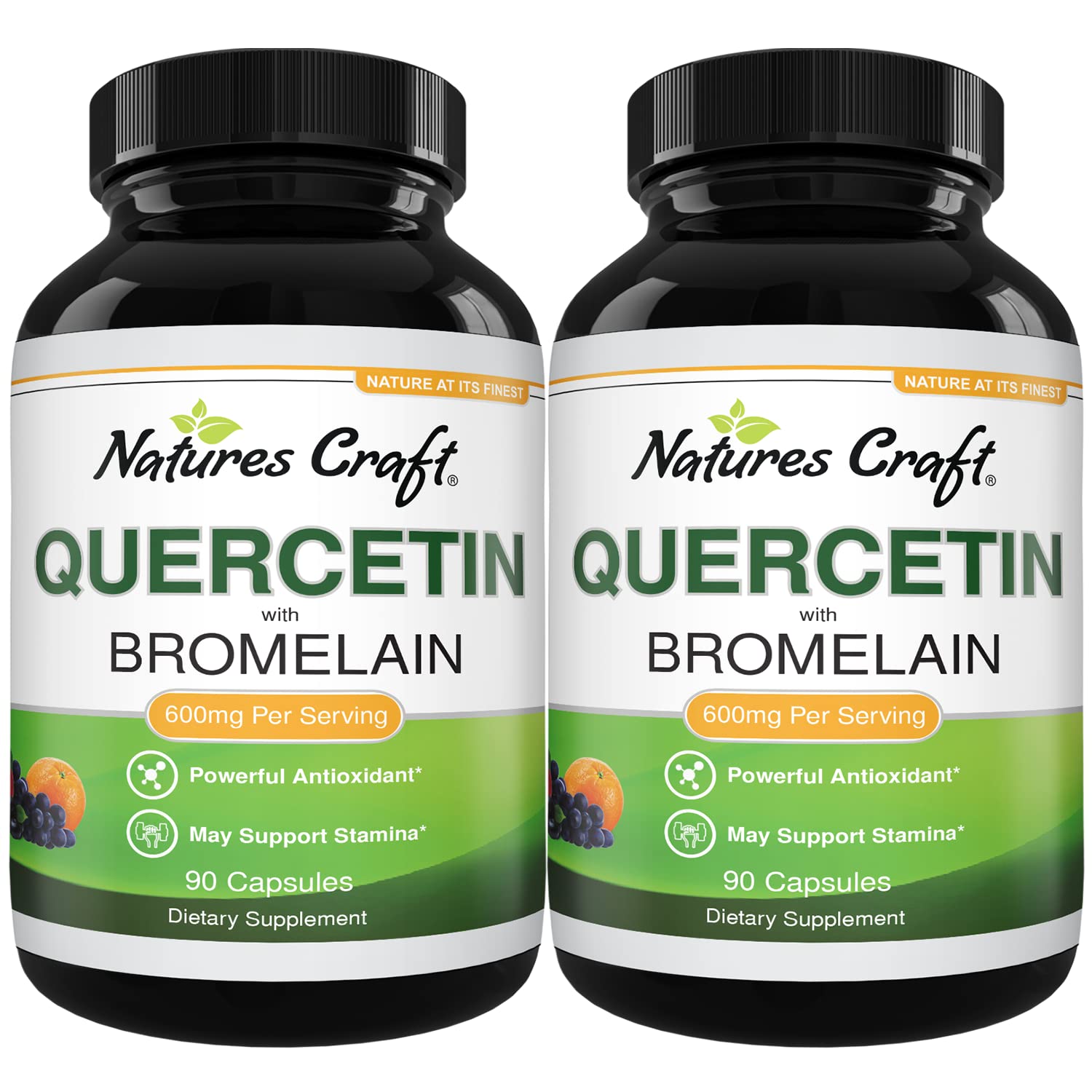 Pure Quercetin with Bromelain Supplement for Immunity - High Potent Antioxidant Bromelain Quercetin Supplement for Respiratory & Heart Health Breathe & Joint Support - Nutritional Complex - 90 Count