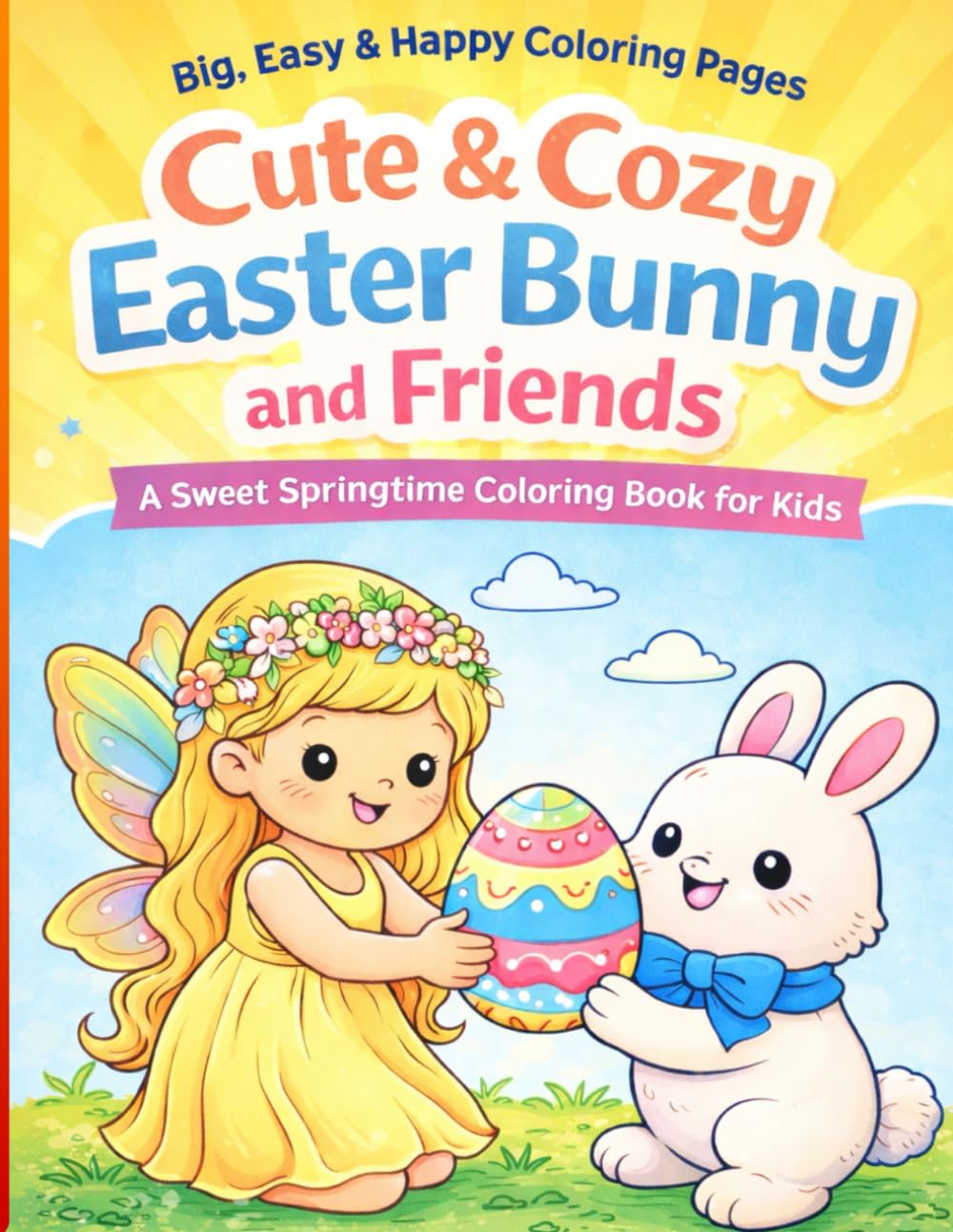 Cute & Cozy Easter Bunny And Friends: A Sweet Springtime Coloring Book For Kids