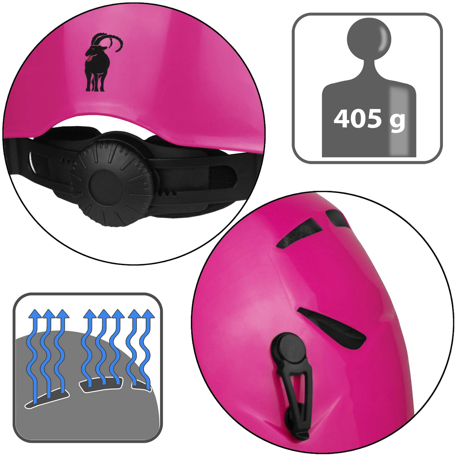ALPIDEX Casco per arrampicata de adolescenti e adulti EN 12492 casco alpinismo en diversi colori