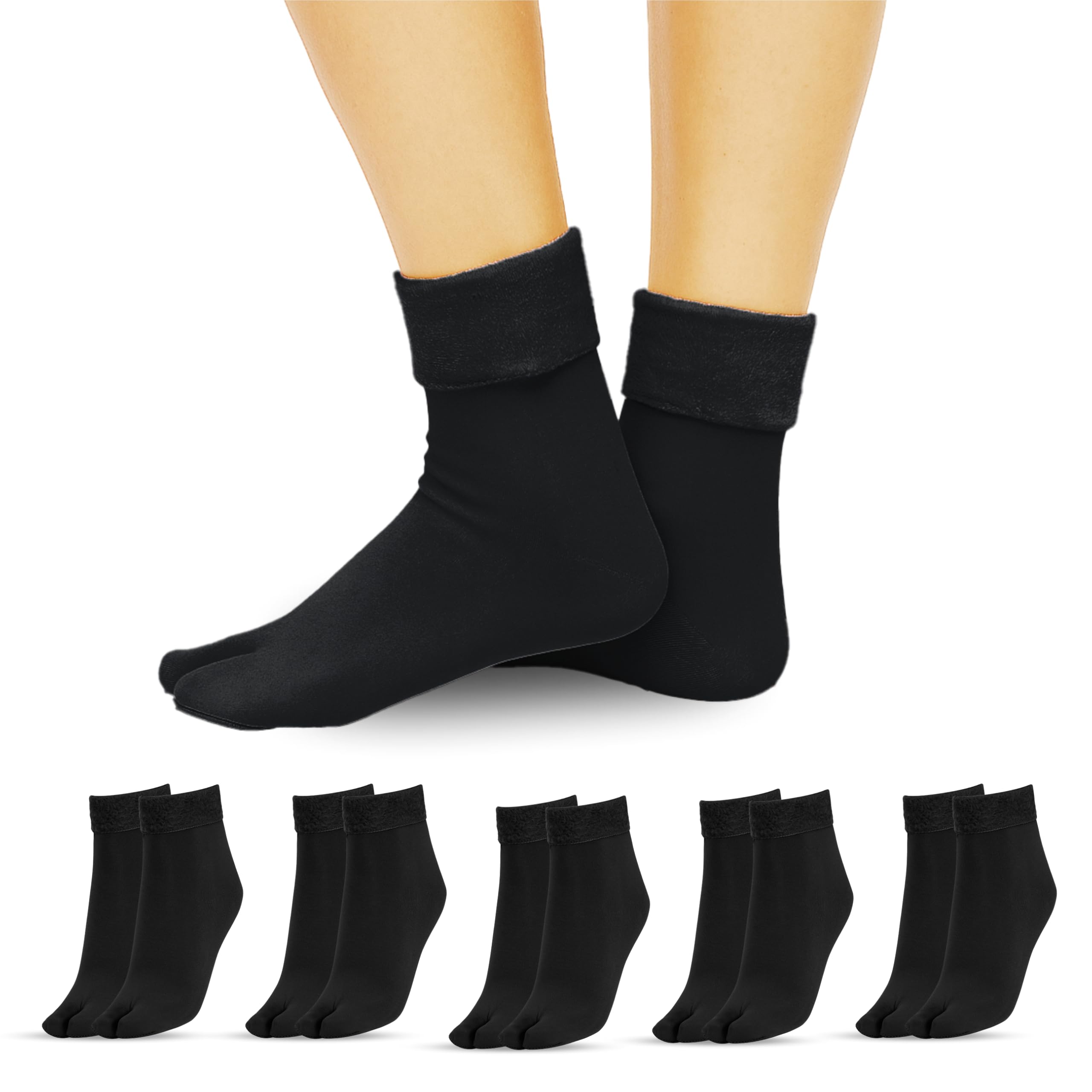 Women's Thermal Ankle-Length Wool Socks with fleece soft Fur Inside | Heavy-Duty Winter Warm Anklets for Women/Girls. Pack of 6.-image-45