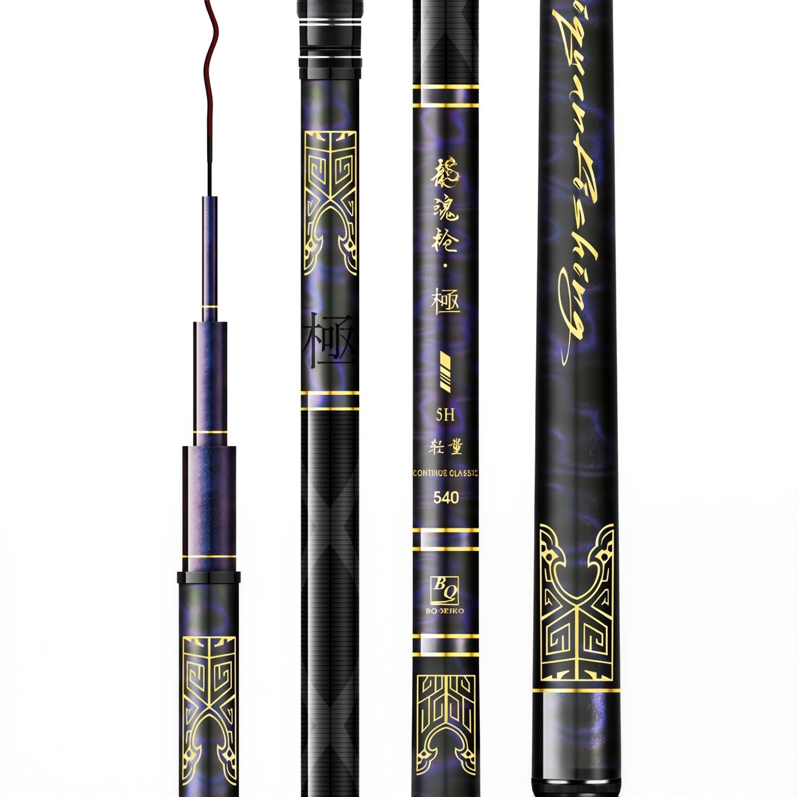 Caña de Pescar telescópica de Fibra de Carbono CañA De Pesca De Lanzado | Cañas de Pescar de Mano Carpfishing CañAs De Pesca for Pesca En Agua Dulce Y Mar(6.3m)