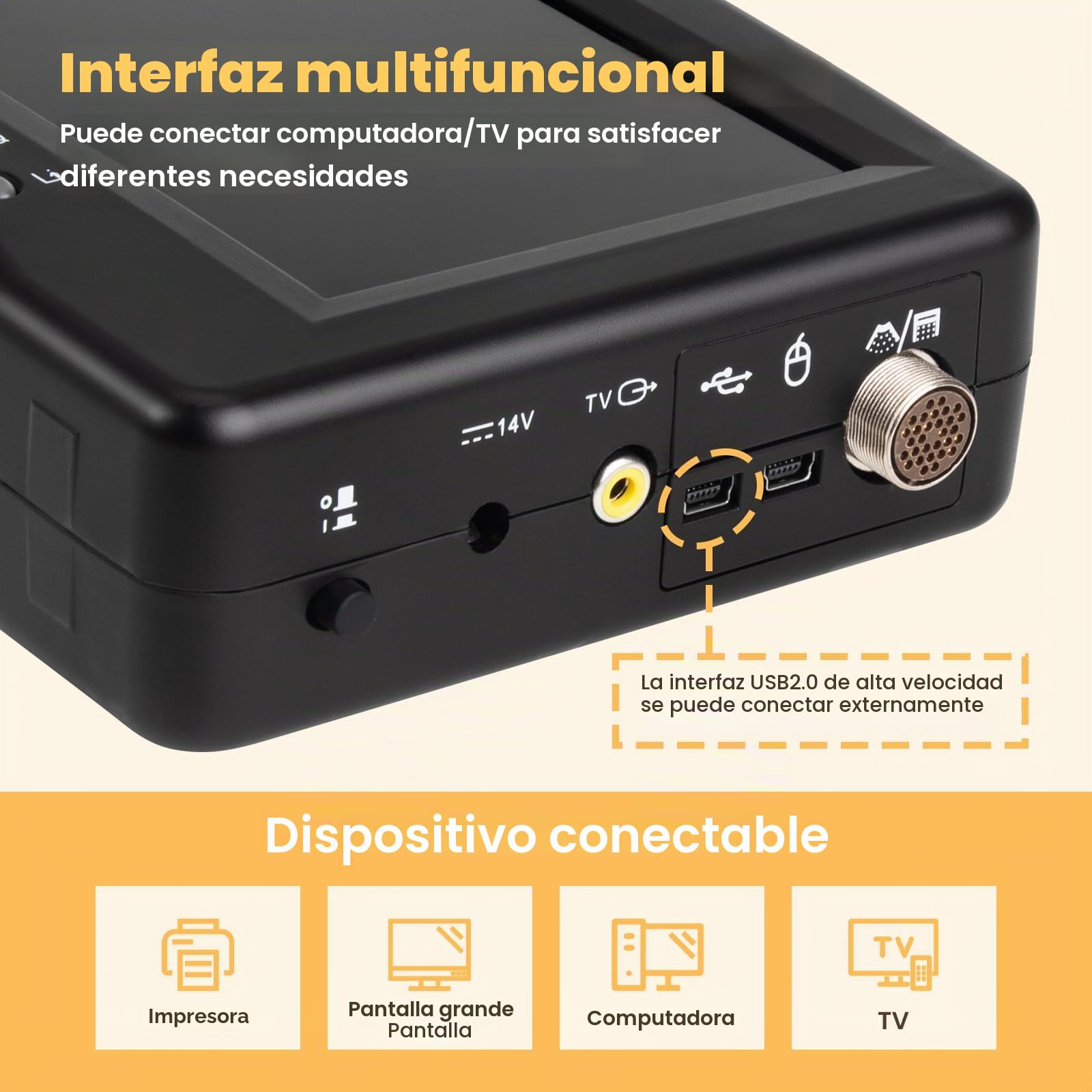 GOYOJO Escáner de Ultrasonido Veterinario, Veterinario Portátil B-Ultra Máquina de Escáner con 3,5 MHz Sonda Mecánica 8 Campos de Color para Las Ovejas, Perros, Gatos y para la Prueba de Embarazo