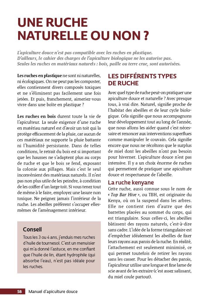 Manuel d’apiculture douce: Comprendre et respecter les abeilles