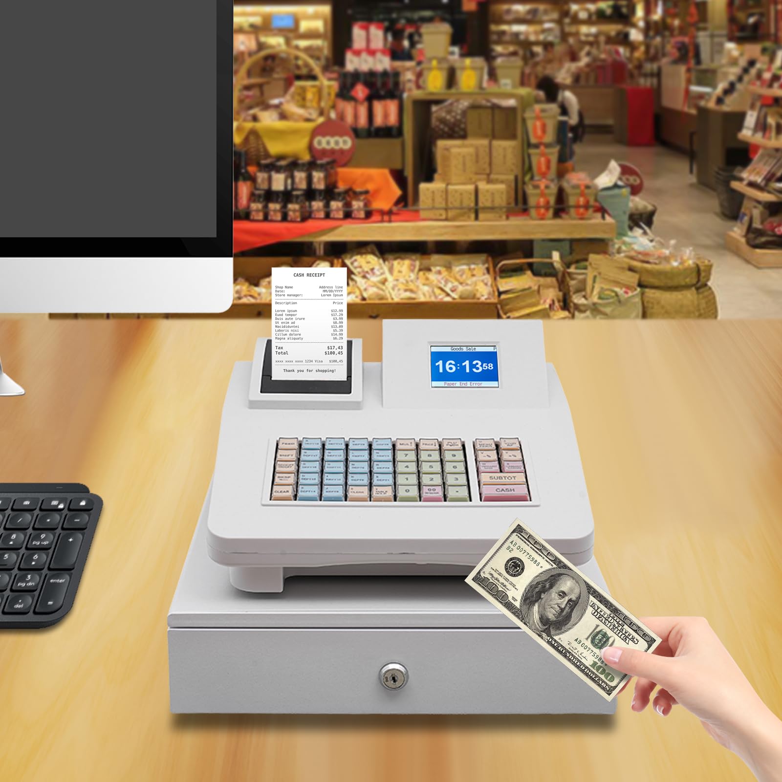Amazon.com: 48 Keys Electronic Cash Register with Cash Drawer