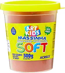 Acrilex Soft Massa de Modelar, Marrom (Chocolate), 500 g