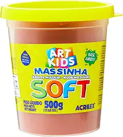 Acrilex Soft Massa de Modelar, Marrom (Chocolate), 500 g
