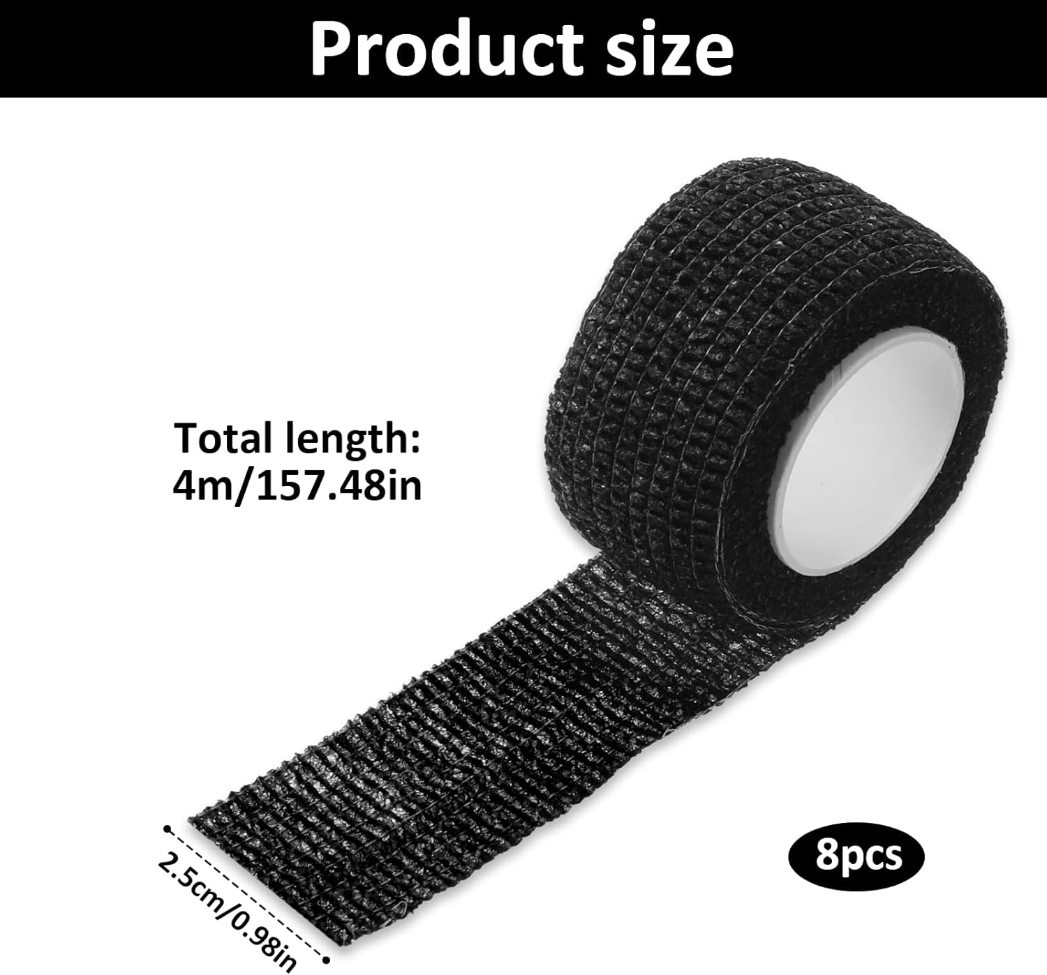 8 Rolls Furniture Leg Socks Chair Leg Covers Anti-Slip Chair Covers Table-Leg Floor Protectors Chairs Socks for Hardwood Floors Reduce Noise 13 Feet (Black)