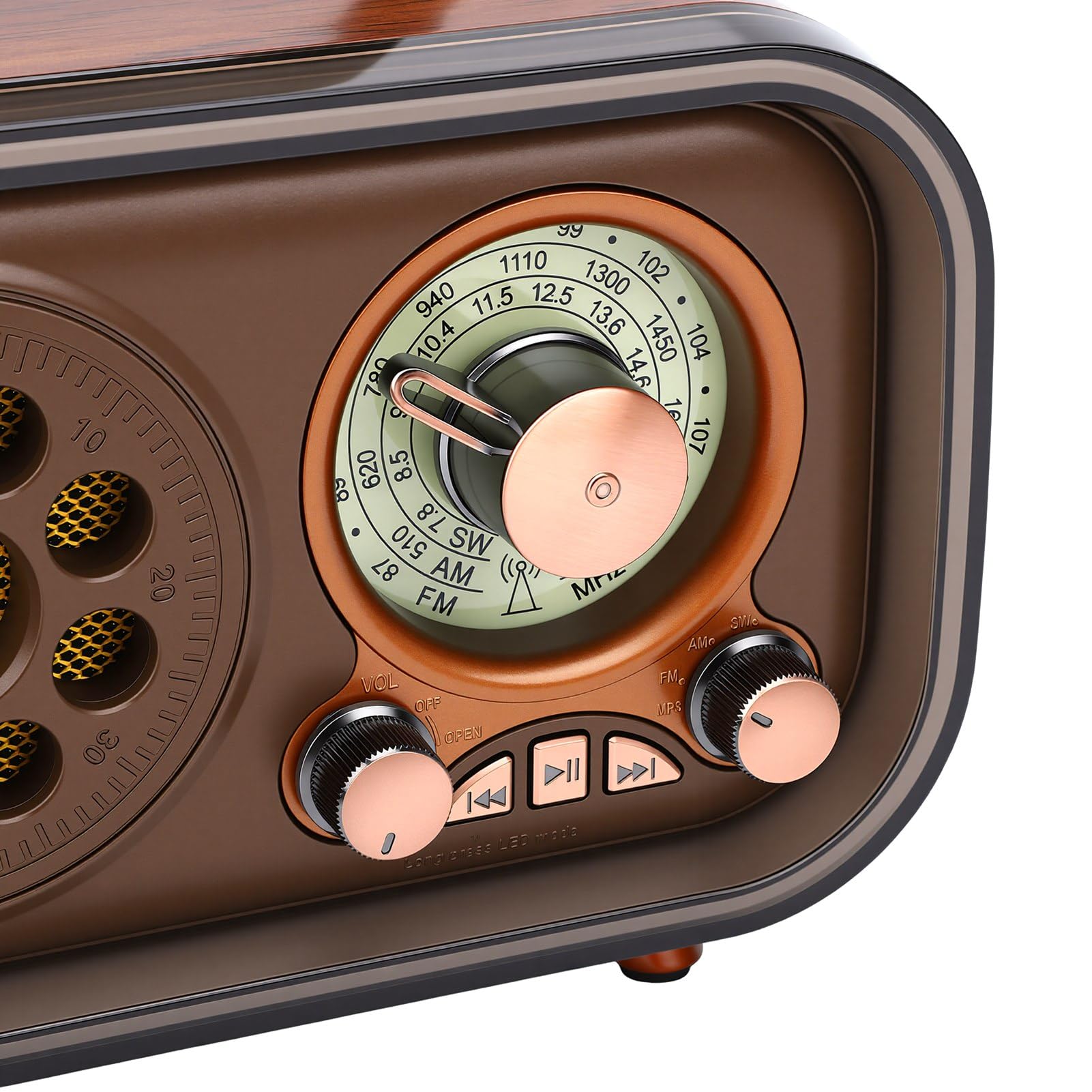 Fabater Altavoz Bluetooth Retro, Radio Portátil Am FM SW