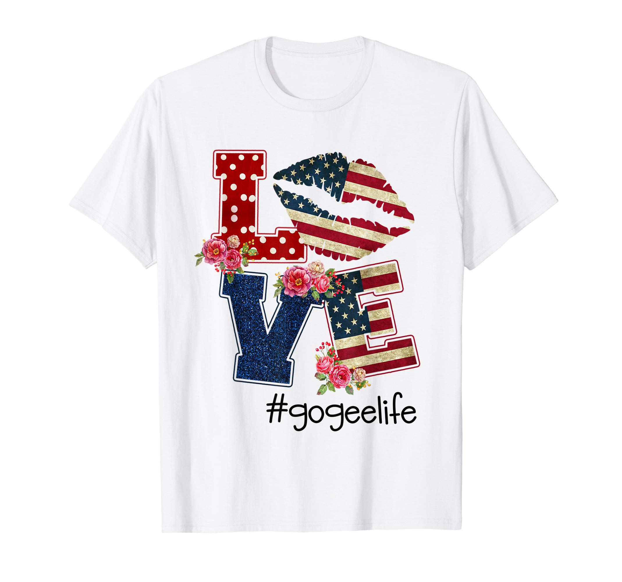 Love Gogee life -Lips flag-Gift for Independence day