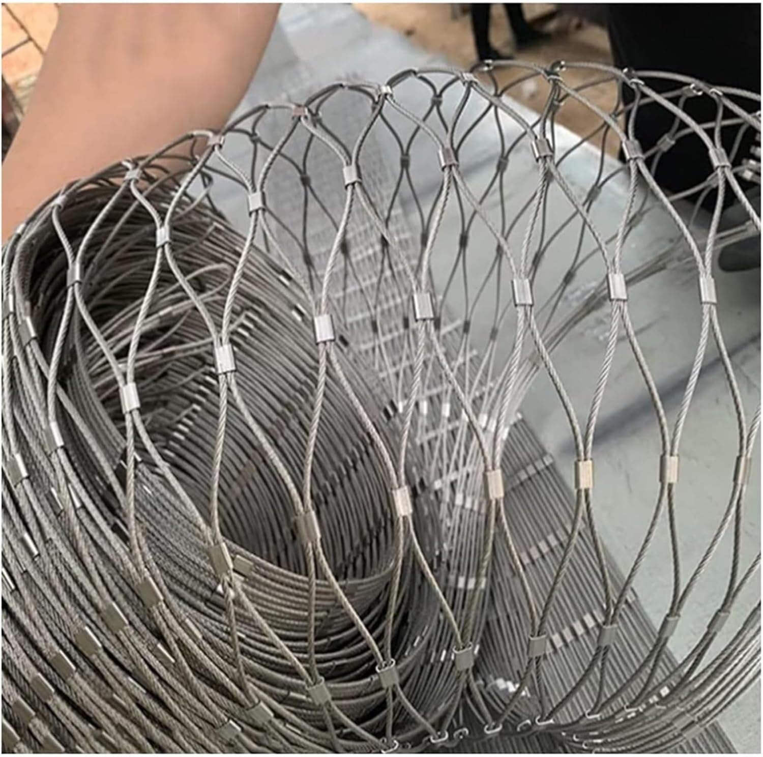 Barrière pour animaux en maille de câble métallique acier inoxydable 304