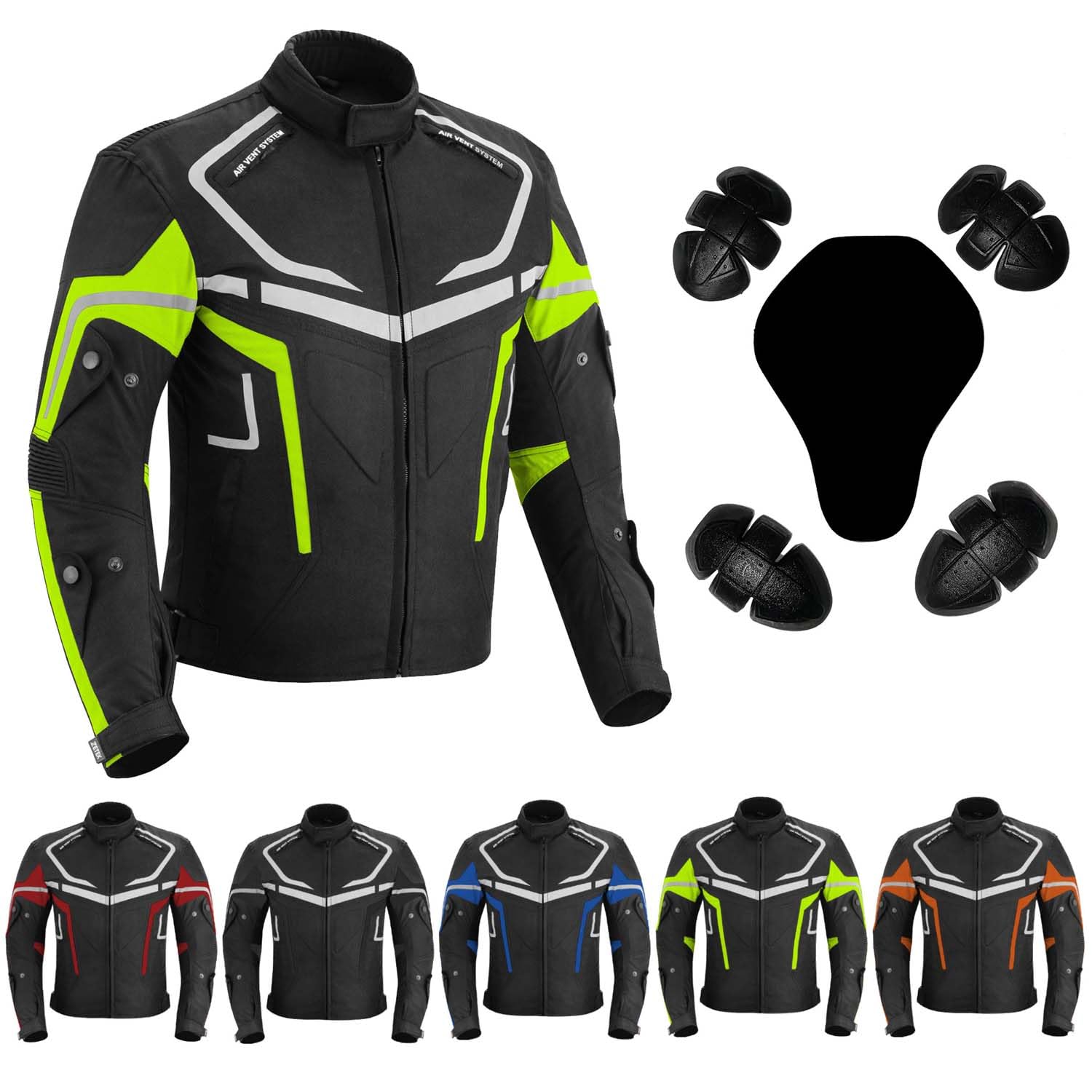 Wasserdichte Motorradjacke CE Armor Cordura Motorrad Winddichte Jacken Ganzkörper-Schutzausrüstung Gepanzerte