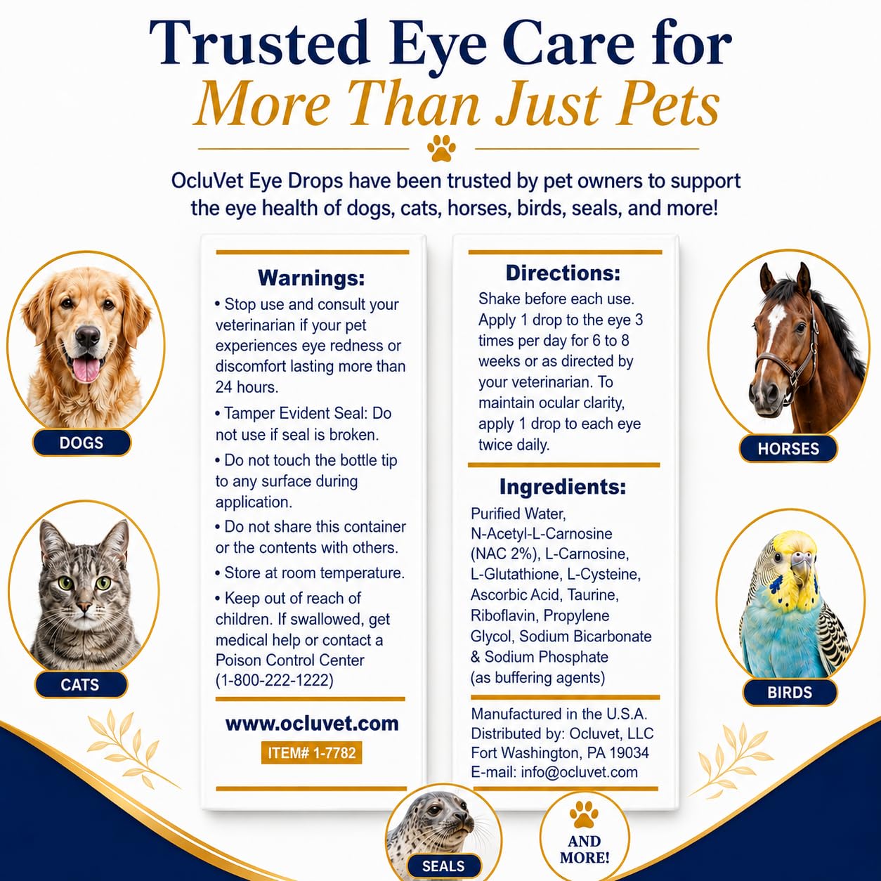 OcluVet Pet Eye Drops for Dogs & Cats, 2% NAC, 16 mL, 2-Pack — Amazon image 6