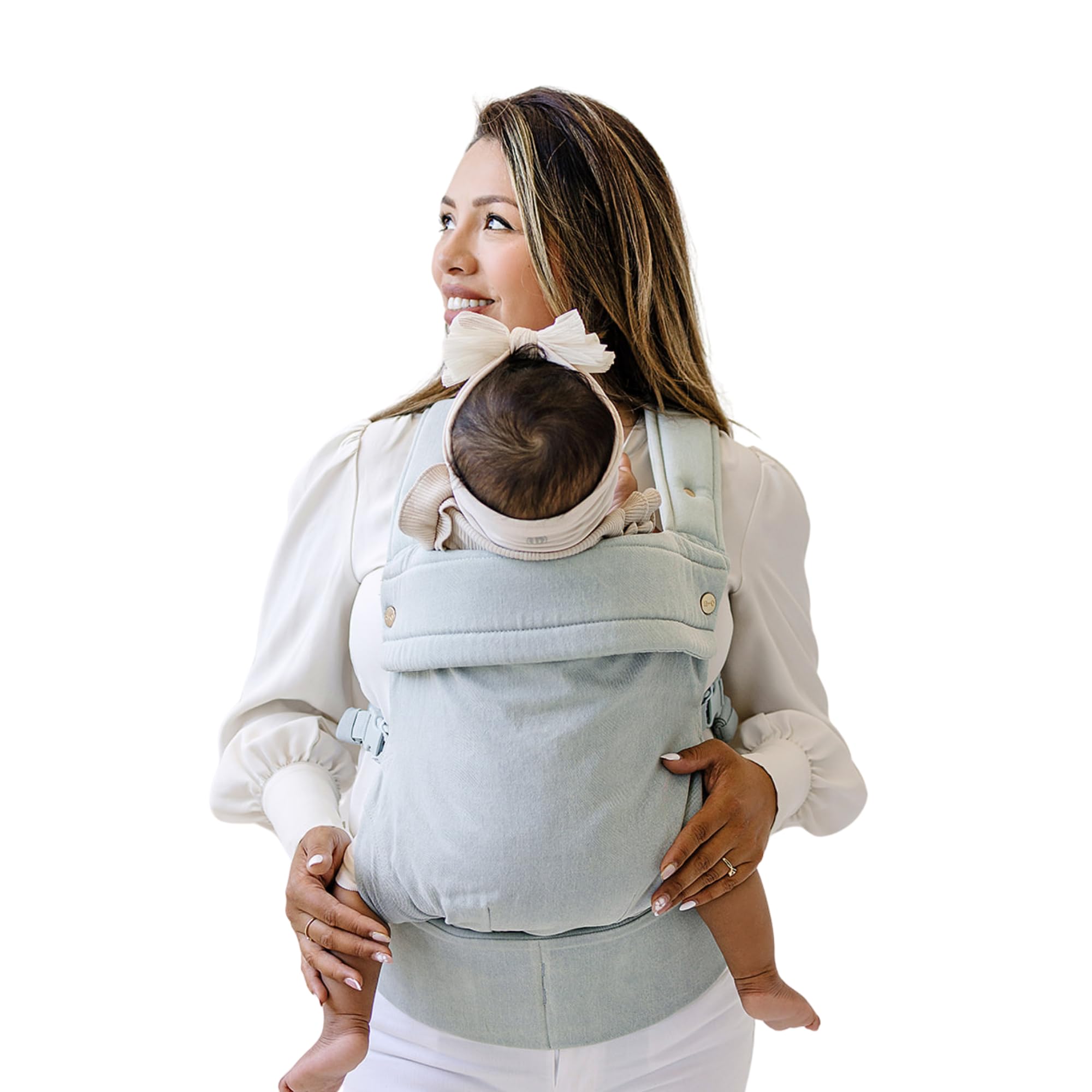 Ava & Oliver Essential Baby Carrier – Ergonomic, Hip-Healthy Soft Structured Carrier for Infants & Toddlers (7–35lbs) - Front and Back Carry,