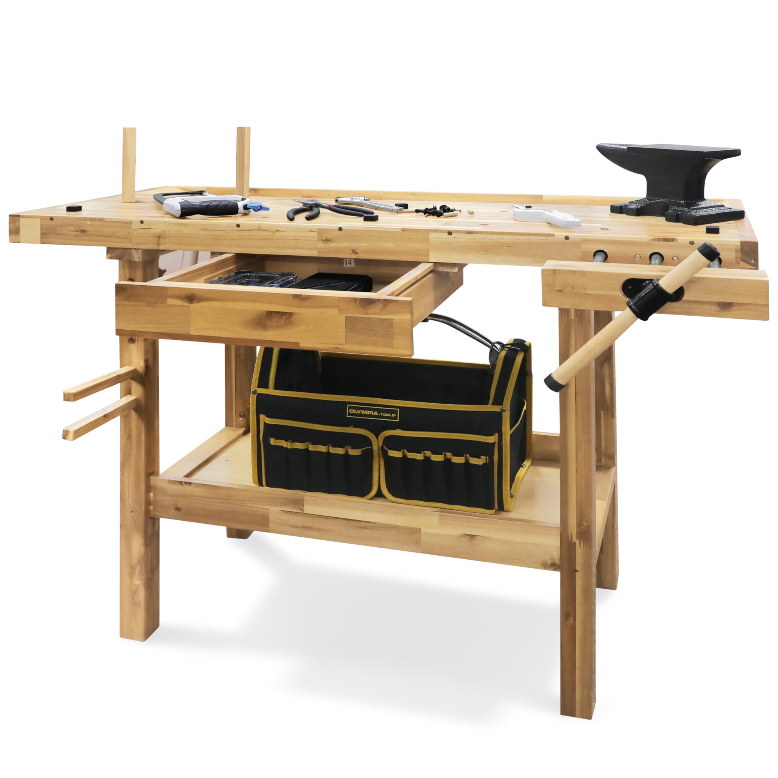 Buy Olympia Tools 48-Inch Acacia Hardwood Workbench with Drawer