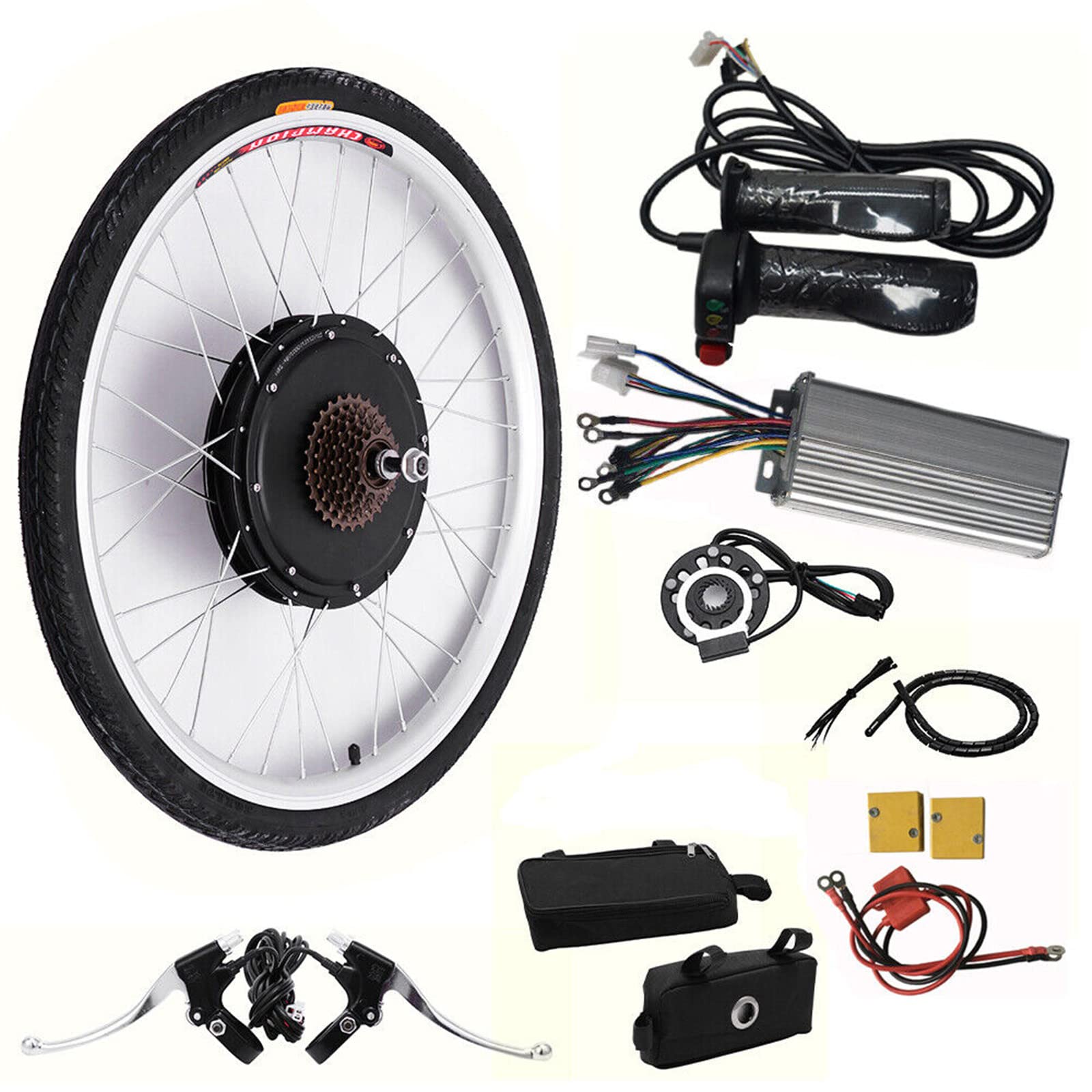 DENEST Electric Bicycle Conversion Kit 26 inch E Bike Conversion Kit, Ebike 48V 1000W Hub Motor