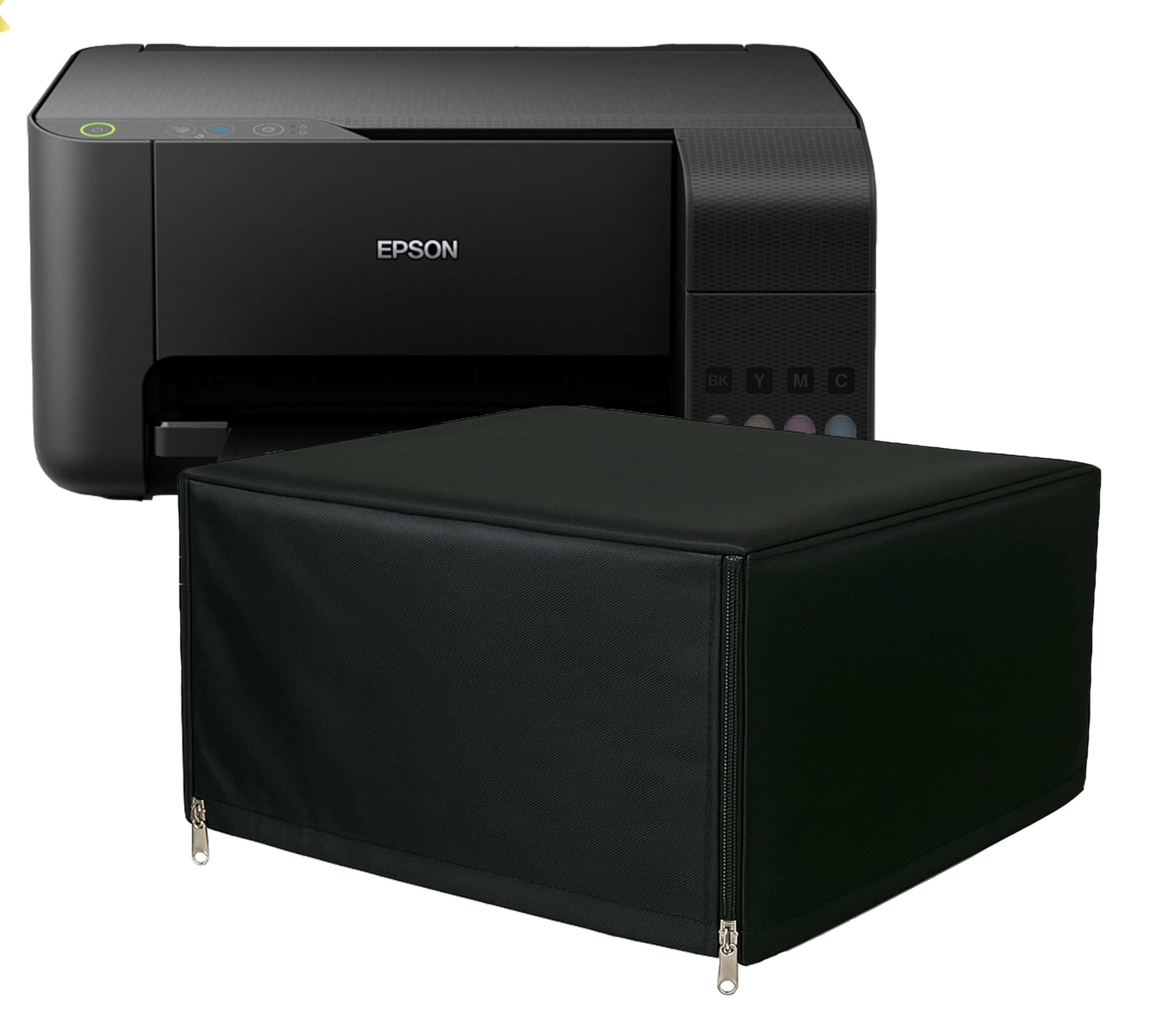 VONBAER Dust Proof Washable Chain Printer Cover for Epson L3210 / L3252 / L3256 / L3250 / L3215 / L3151 All-in-One InkTank Colour - Black