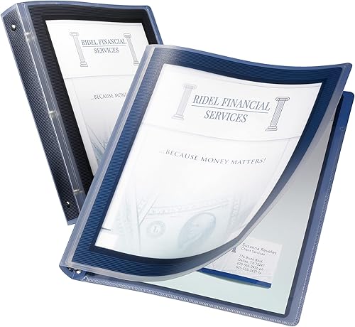 Miniatura 59 de Avery Flexi-View - Carpeta de 3 anillas, anillos redondos de 1/2 pulgada, 1 carpeta azul marino (15766)