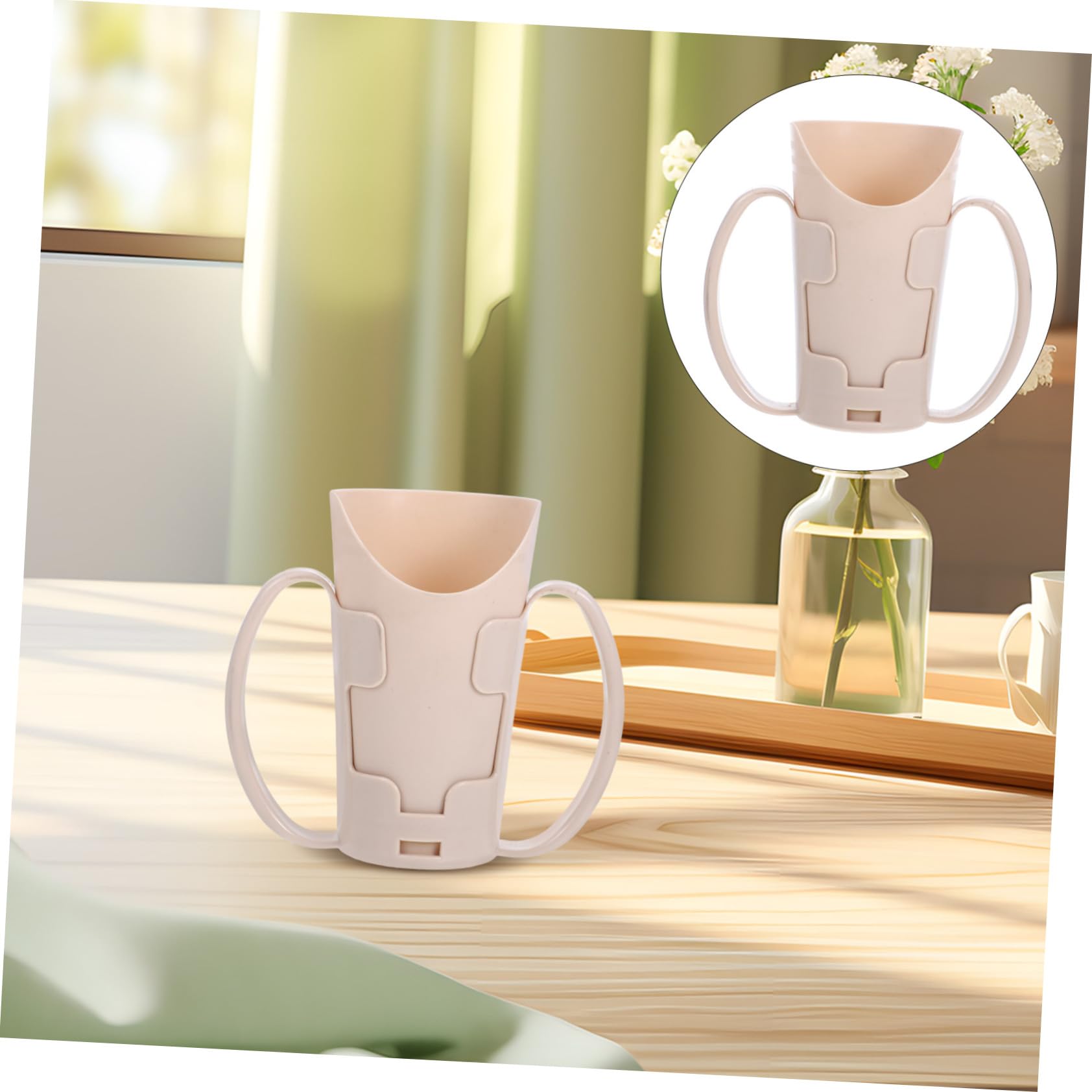 3 Piezas Taza de Cuidado para Adultos Mayores con Doble Asa Ergonómica Inclinado Antiaspiración Taza Adaptativa para Hospital y Rehabilitación Diseño Seguro y Cómodo para