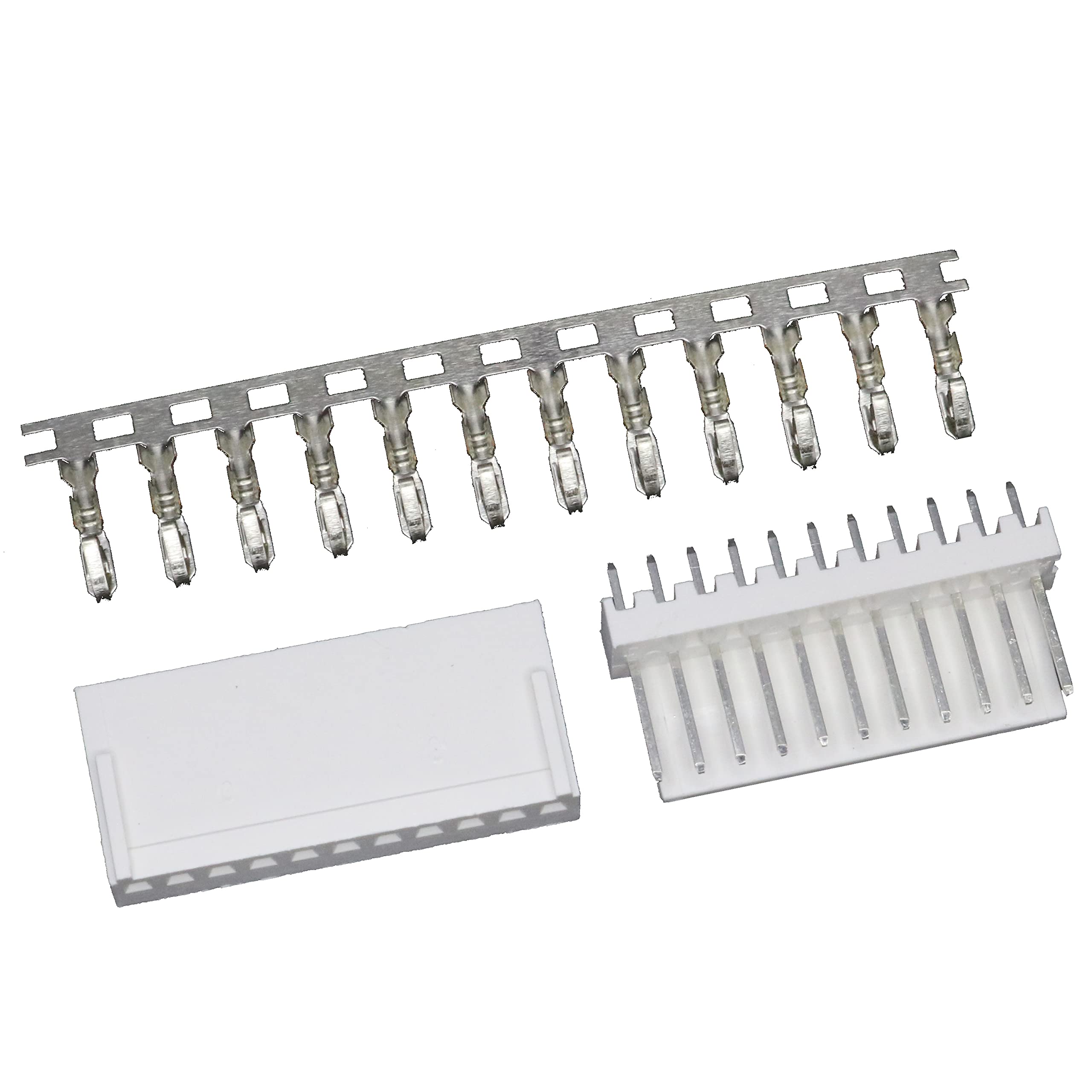 2510 2.54mm 11-pin Board-to-Wire Crimp Connector Plug + PCB Socket + Crimps, Pack of 20 Compatible With Molex KK 254 / Molex 5051