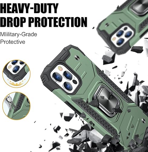 Miniatura 4 de JAME Funda para iPhone 12 Pro, funda para iPhone 12 con protector de pantalla de vidrio templado 2 unidades, protección de grado militar, con