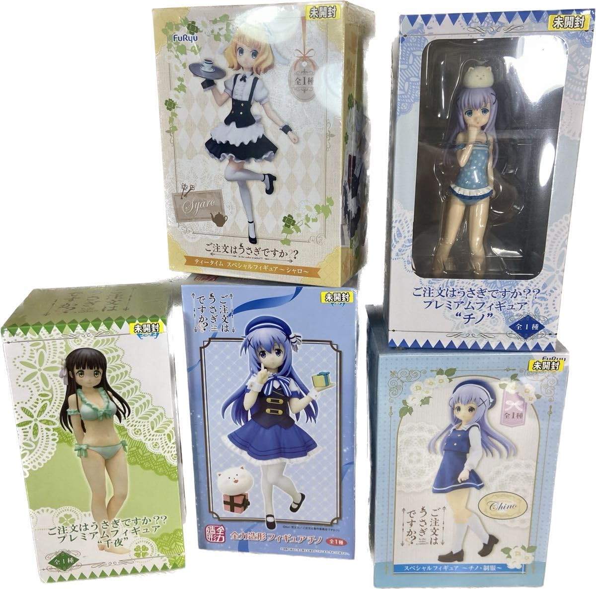 ごちうさ チノ フィギュア 5個まとめ売り ごちうさ チノ フィギュア 5個まとめ売り