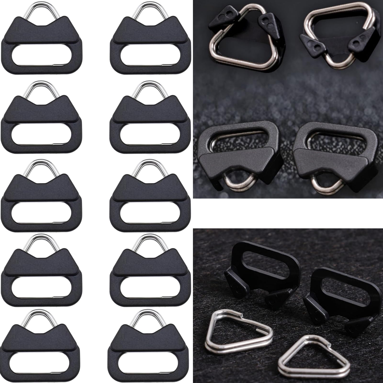 WTUSGA 5 works Camera Lug Ring Camera Strap Shoulder Strap Triangle Split Ring Adapter with Plastic Cap Compatible with Leica Compatible with Panasonic Compatible with Fuji - Image 3