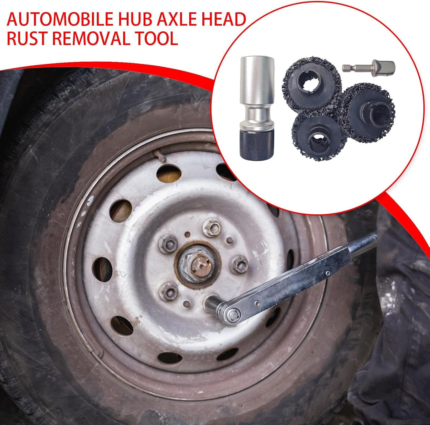 Wheel Hub Cleaner Multifunctional Rotary Detailing