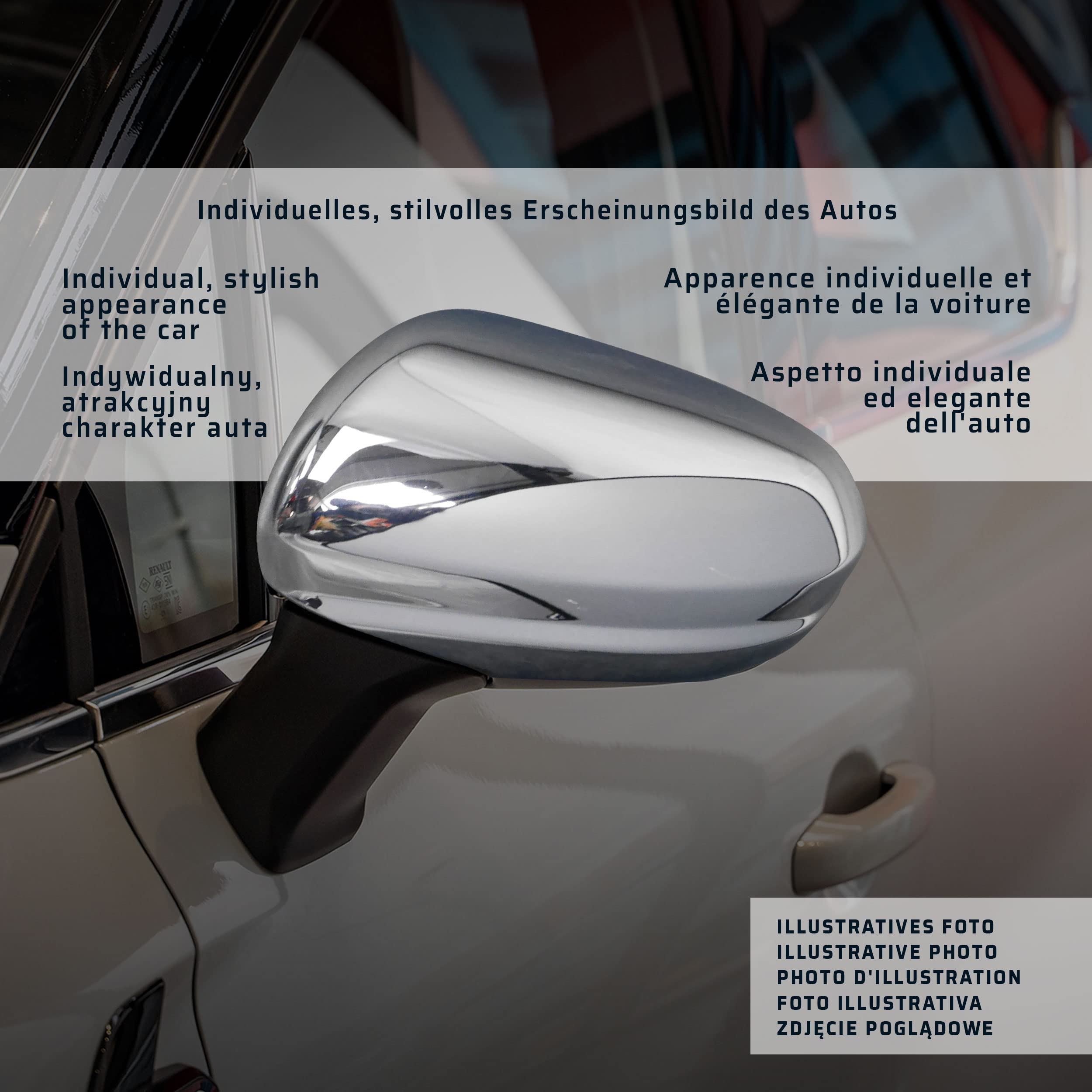 CHROMEMASTER | Nakładki na Lusterka Zewnętrzne | Kompatybilne z Lexus GX461 J150 od roku 2010 | Stal nierdzewna; Osłony Lusterek to Niepowtarzalny Wygląd Auta i Ochrona Przed Uszkodzeniem