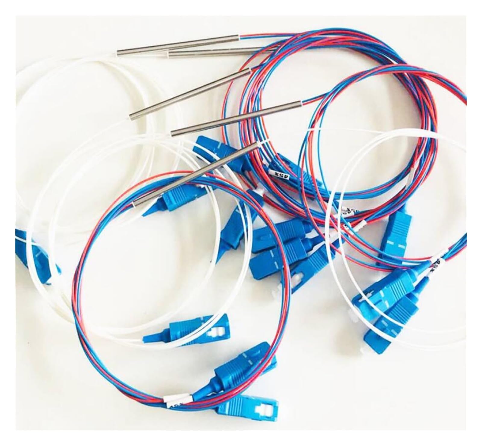 10 pièces emballage séparateur de fibres optiques SC 1x2 0.9mm coupleur déséquilibré 70/30 60/40 coupleur de rapport de division en option(15 to 85)