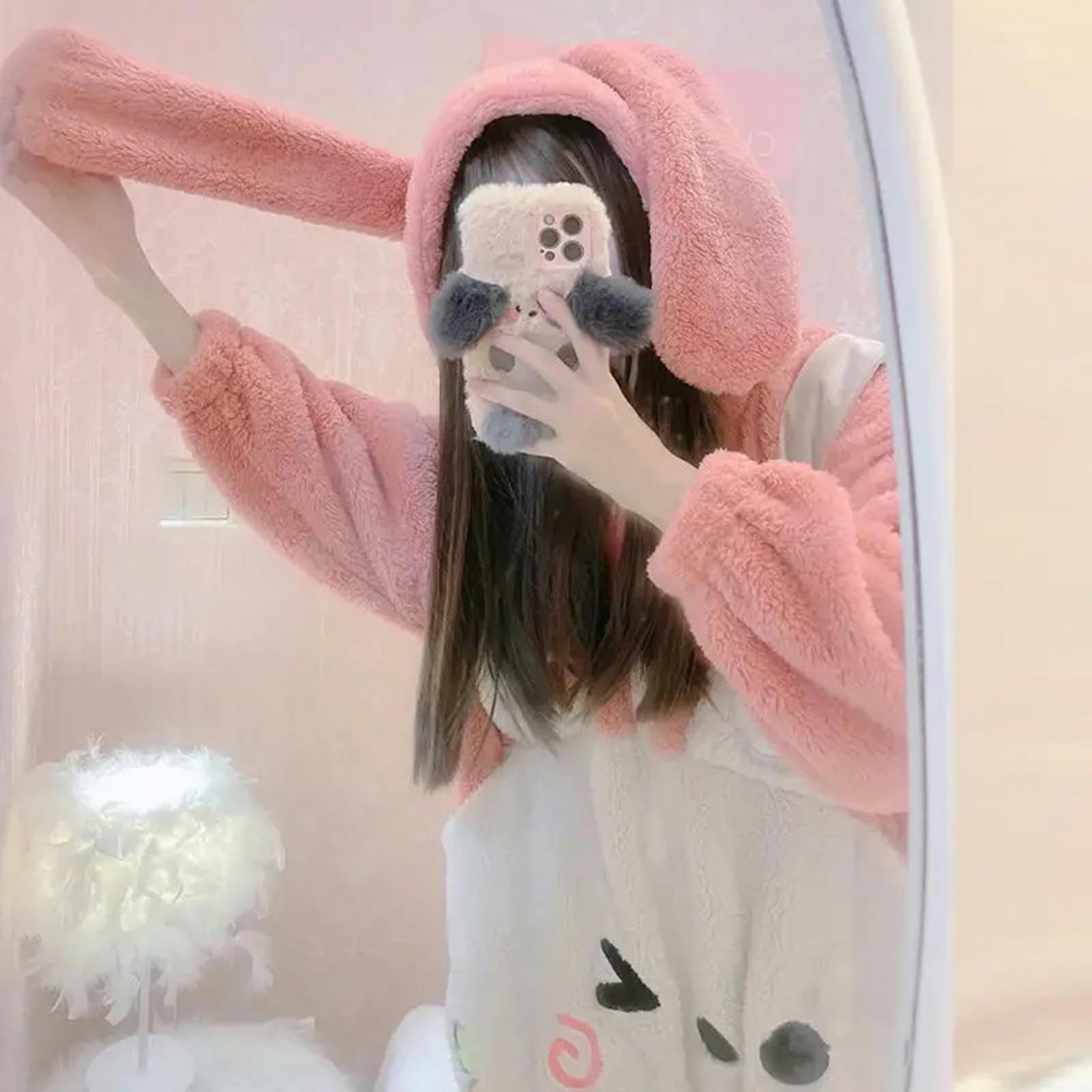 TEidea Schlafanzug Damen Winter Niedliche Hasen -Pyjama -Sets Für Frauen - Bunny Cosplay -Kostüm, Halloween -Pyjama