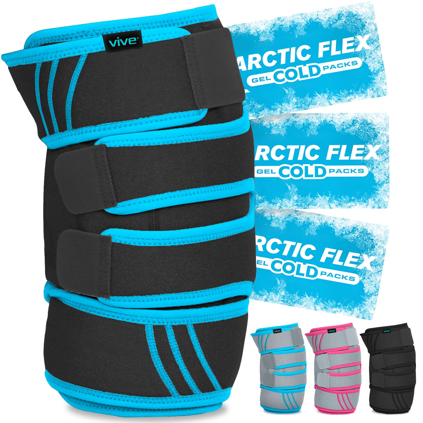 Knee Ice Brace (Black & Blue)